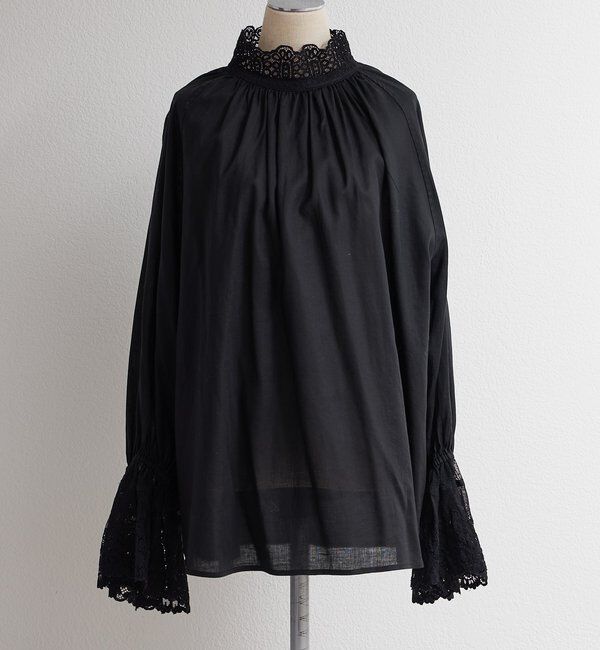  「襟袖レースプチハイネックブラウス」|プルオーバー|