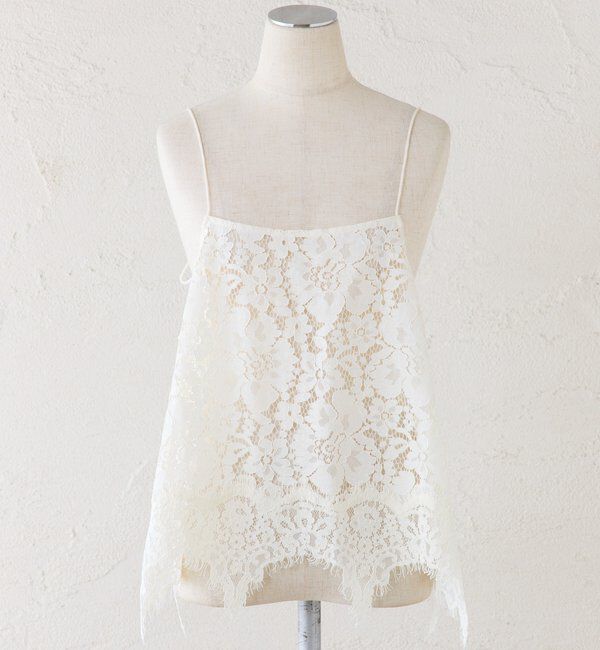  「フラワーモチーフレースキャミ」|キャミソール|