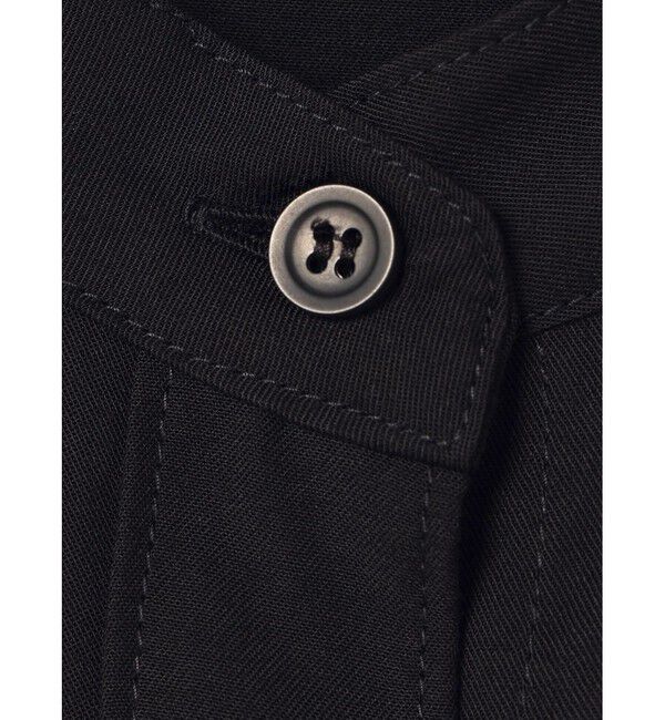 mizuiro ind「mizuiro ind  バンドカラーロングシャツ」|ワンピース|