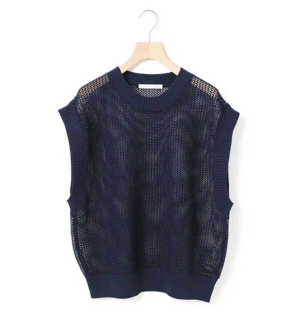 MARMARMAR「MARMARMAR メッシュショートベスト」|ベスト・ジレ|ネイビー