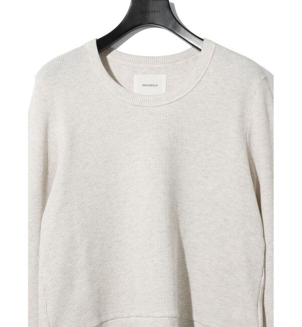 MIDIUMISOLID「MIDIUMISOLID for Ladies Uネックワッフルプルオーバー」|Tシャツ・カットソー|