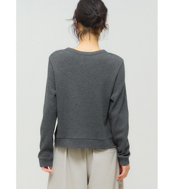 MIDIUMISOLID「MIDIUMISOLID for Ladies Uネックワッフルプルオーバー」|Tシャツ・カットソー|