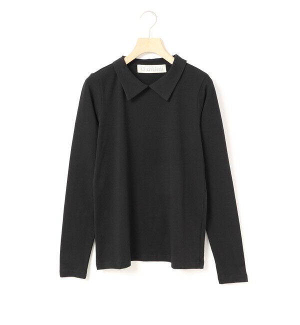 MidiUmi「MidiUmi シャツカラープルオーバー」|Tシャツ・カットソー|ブラック