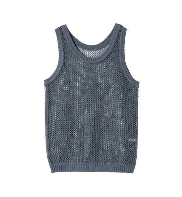MIDIUMISOLID「MIDIUMISOLID for Ladies メッシュタンクプルオーバー」|ベスト・ジレ|ネイビー