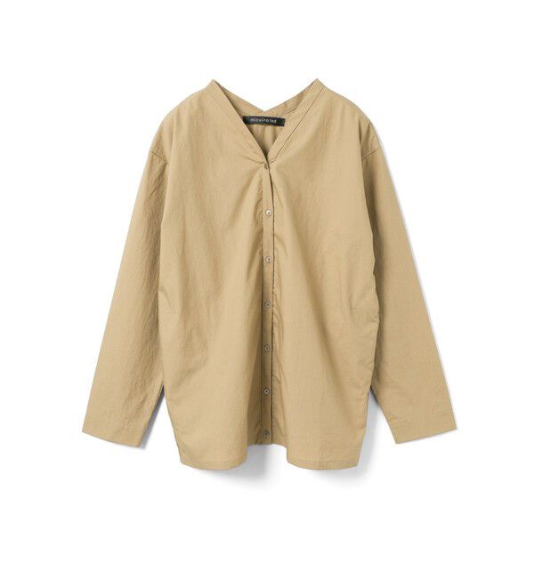 mizuiro ind「mizuiro ind シャツカーディガン」|カーディガン|ベージュ