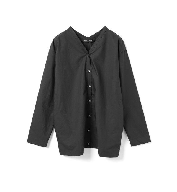 mizuiro ind「mizuiro ind シャツカーディガン」|カーディガン|ブラック