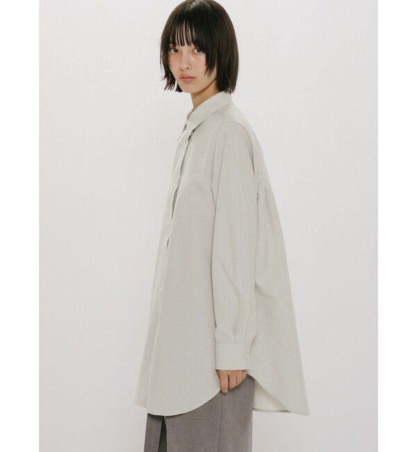 MIDIUMISOLID「MIDIUMISOLID for Ladies ボリュームスリーブシャツチュニック」|シャツ・ブラウス|