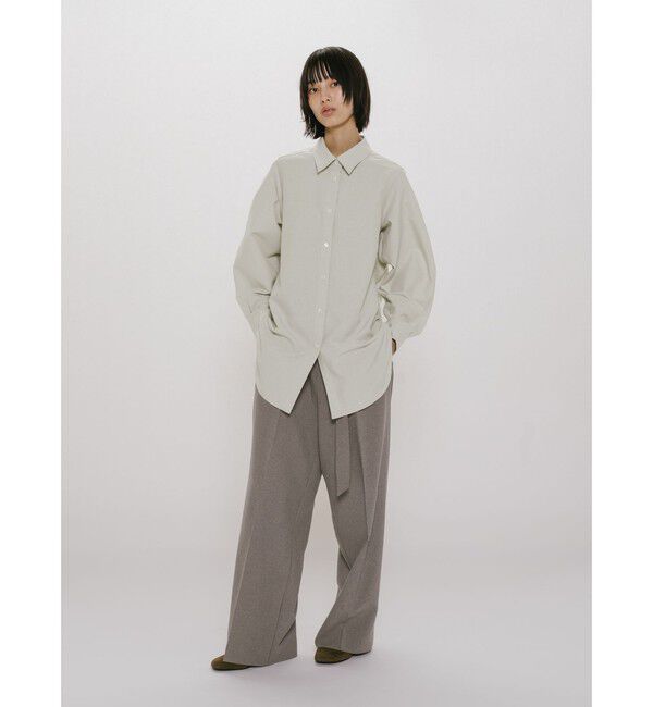 MIDIUMISOLID「MIDIUMISOLID for Ladies ボリュームスリーブシャツチュニック」|シャツ・ブラウス|