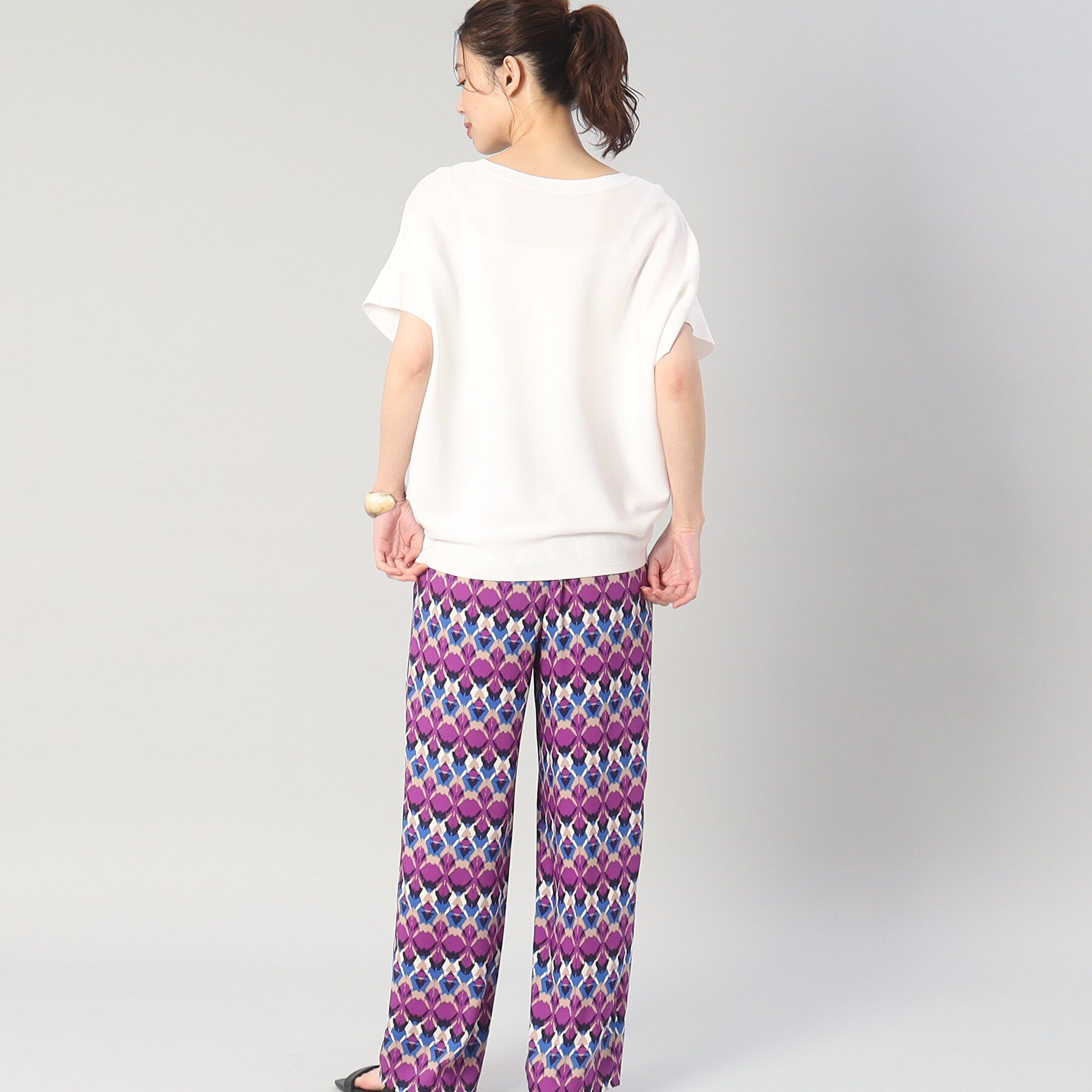 UNTITLED「【大人気のベストセラーアイテム！／洗える】前後2WAY レーヨンストレッチニット」|ニット・セーター|