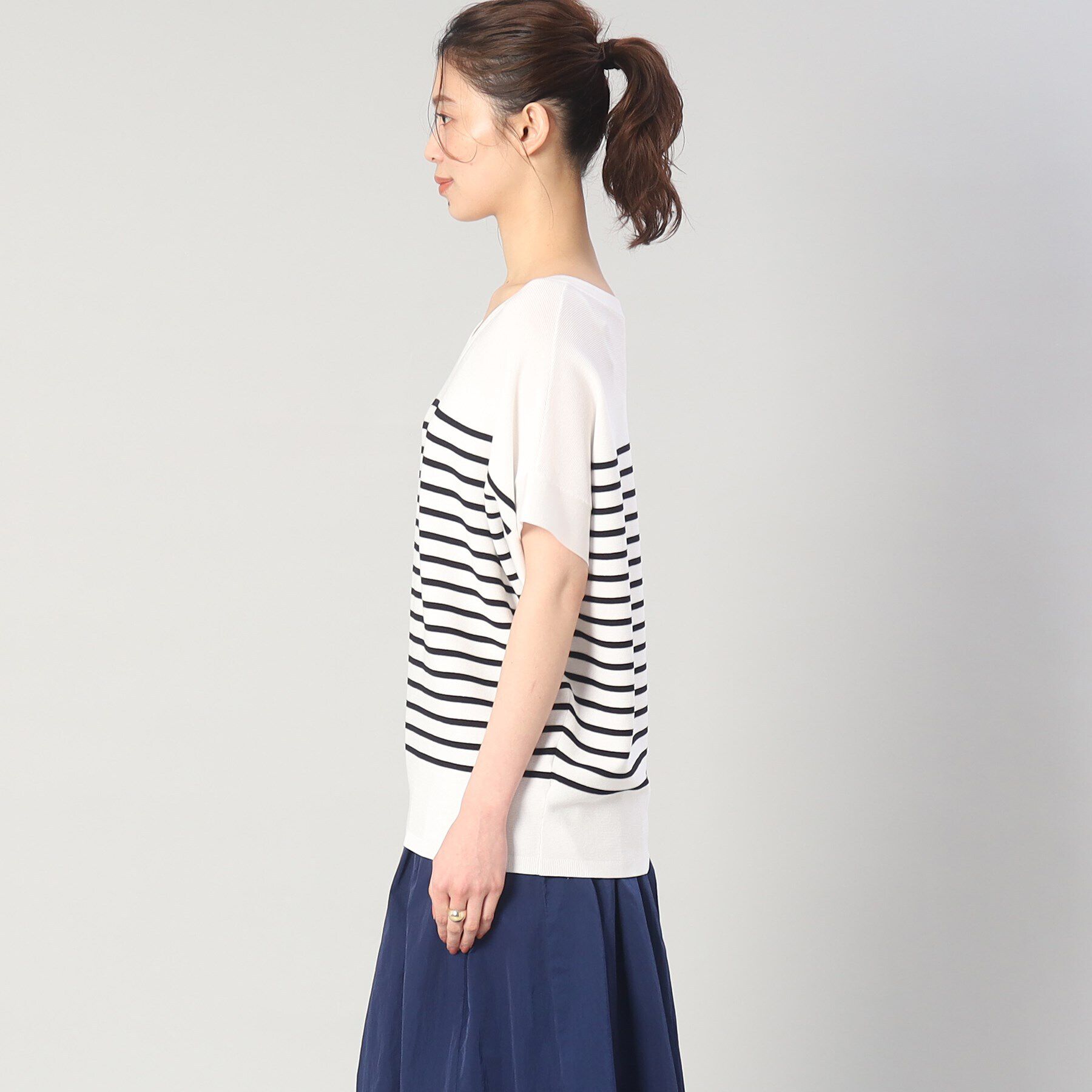 UNTITLED「【大人気のベストセラーアイテム！／洗える】前後2WAY レーヨンストレッチニット」|ニット・セーター|