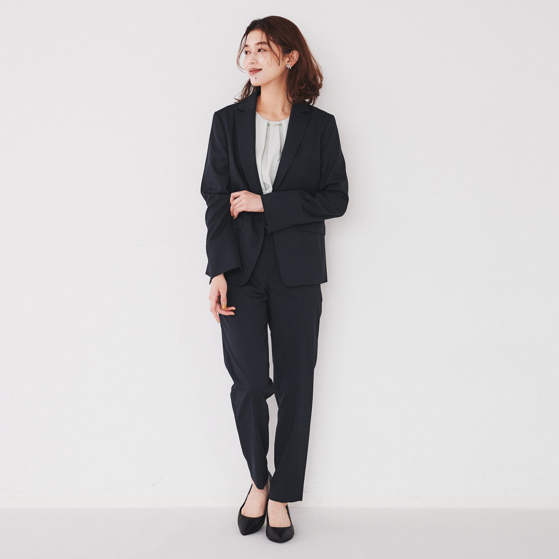 UNTITLED「【洗える通勤スーツ】レジェールギャバ ストレッチテーパードパンツ」|その他|