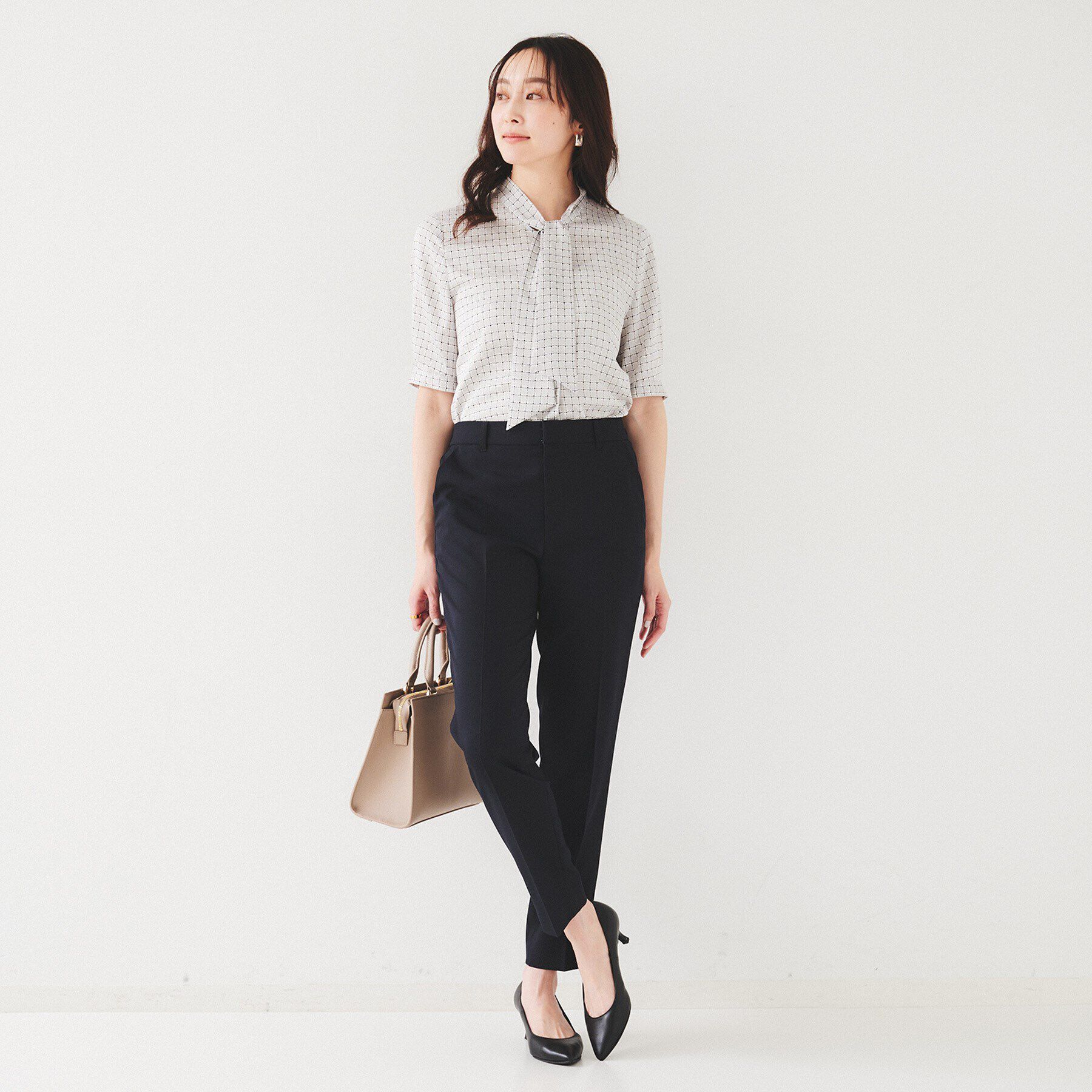 UNTITLED「【セットアップ可能】リネンライク テーパードパンツ」|その他|