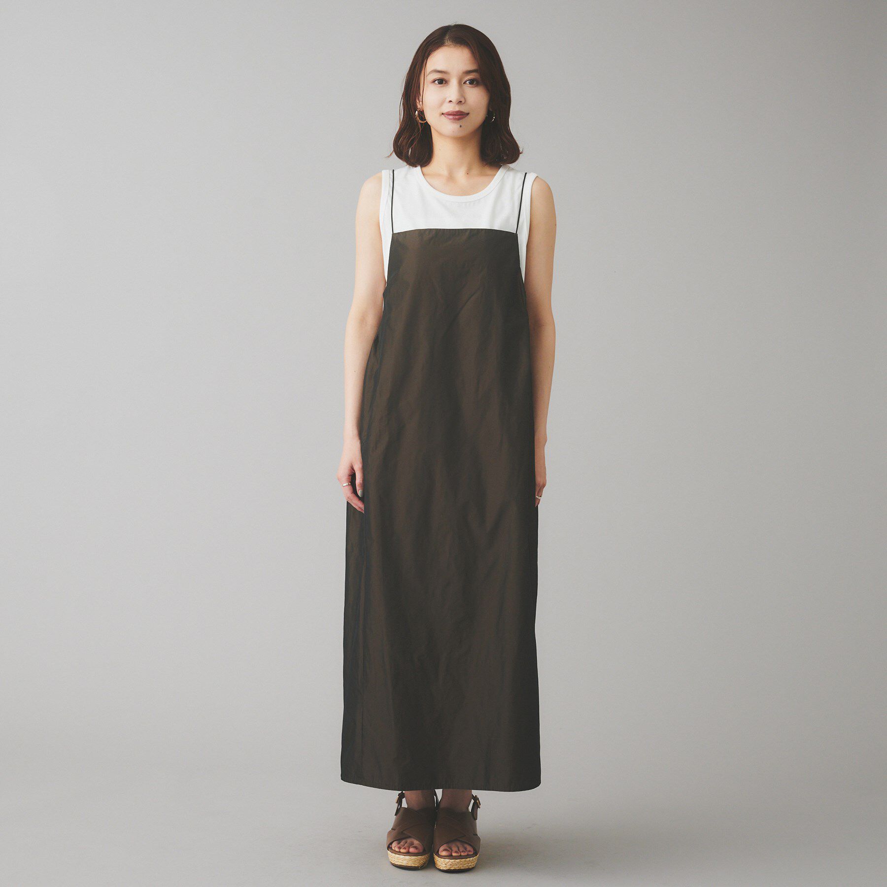 UNTITLED「【Liyoca】タフタキャミワンピース」|ワンピース|