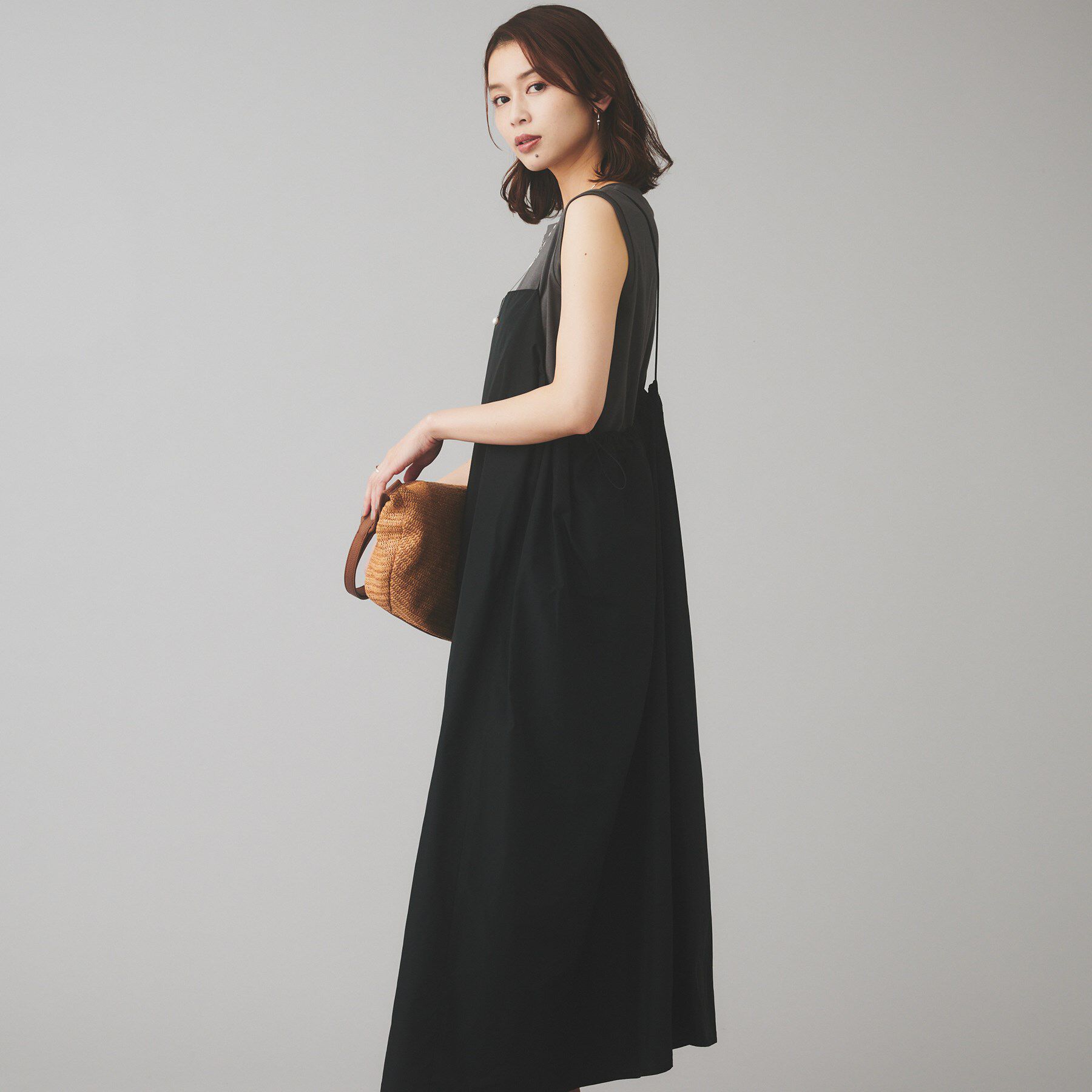 UNTITLED「【Liyoca】タフタキャミワンピース」|ワンピース|