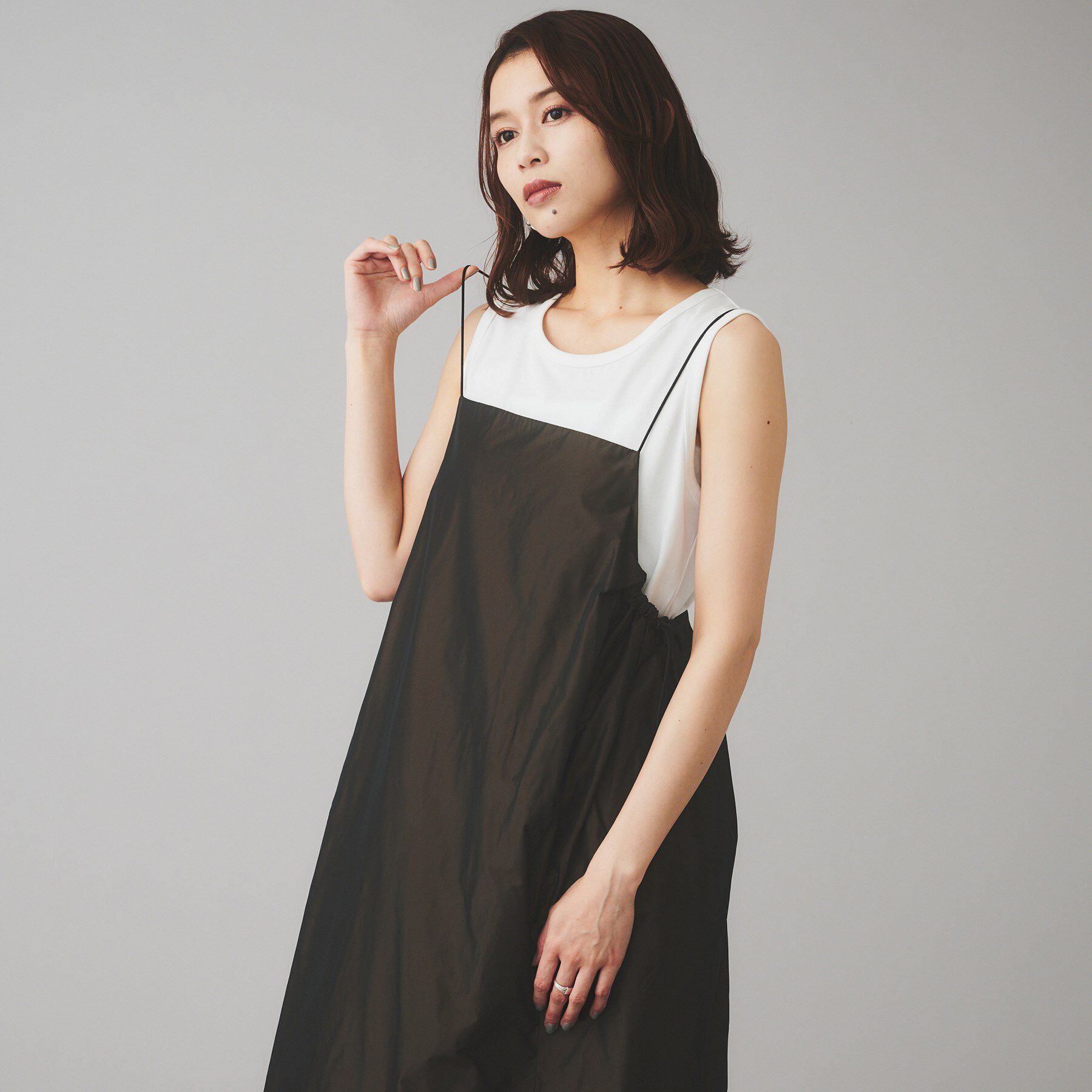 UNTITLED「【Liyoca】タフタキャミワンピース」|ワンピース|