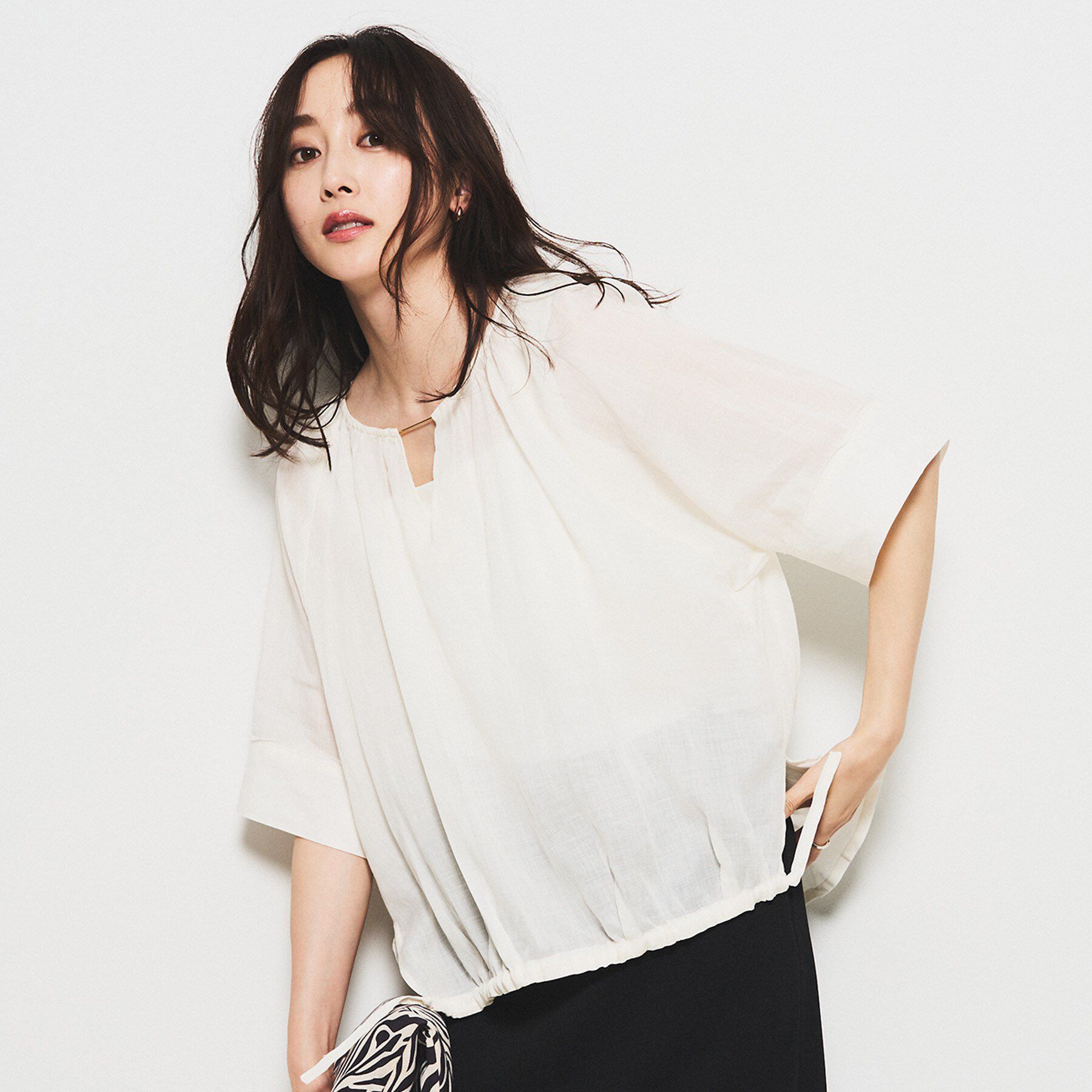 UNTITLED「【SEADRAKE】ペーパーリネンデザインブラウス」|シャツ・ブラウス|