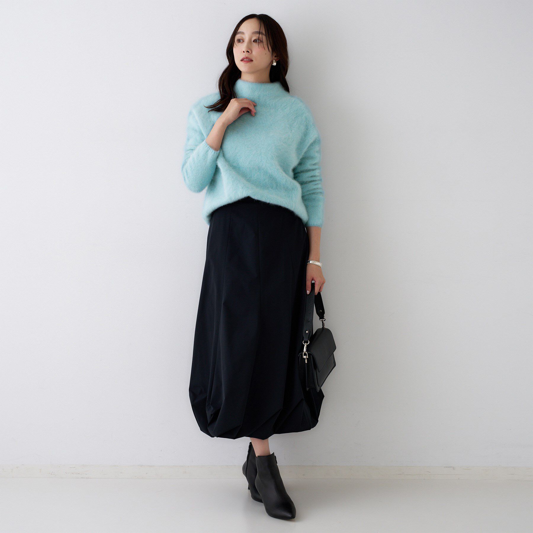 UNTITLED「【大人な品格/ふわふわニット】フォックスカシミヤ コクーンニット」|ニット・セーター|