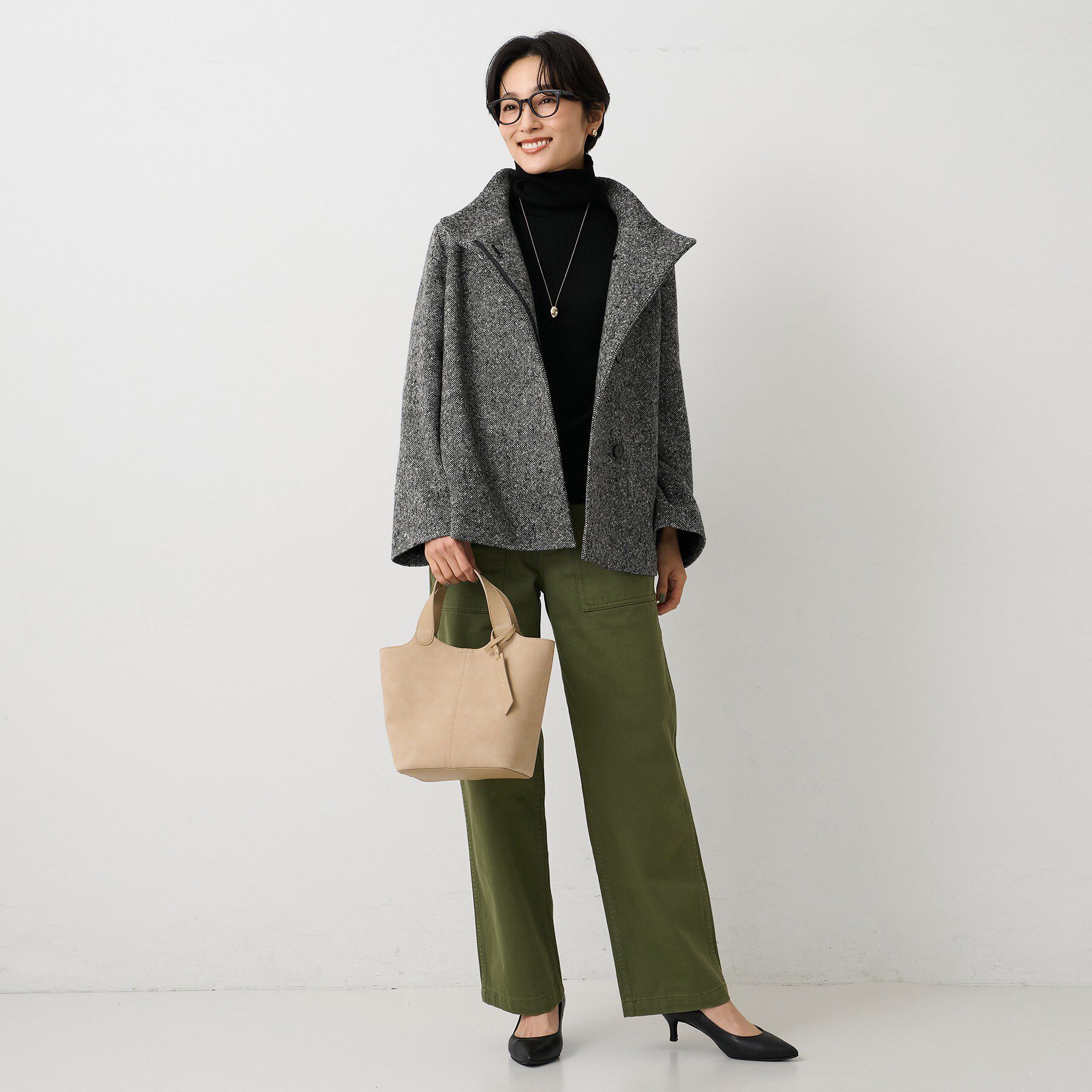 UNTITLED「【スタンドカラー/オンオフ使える】クラシカルツイードコート」|その他|