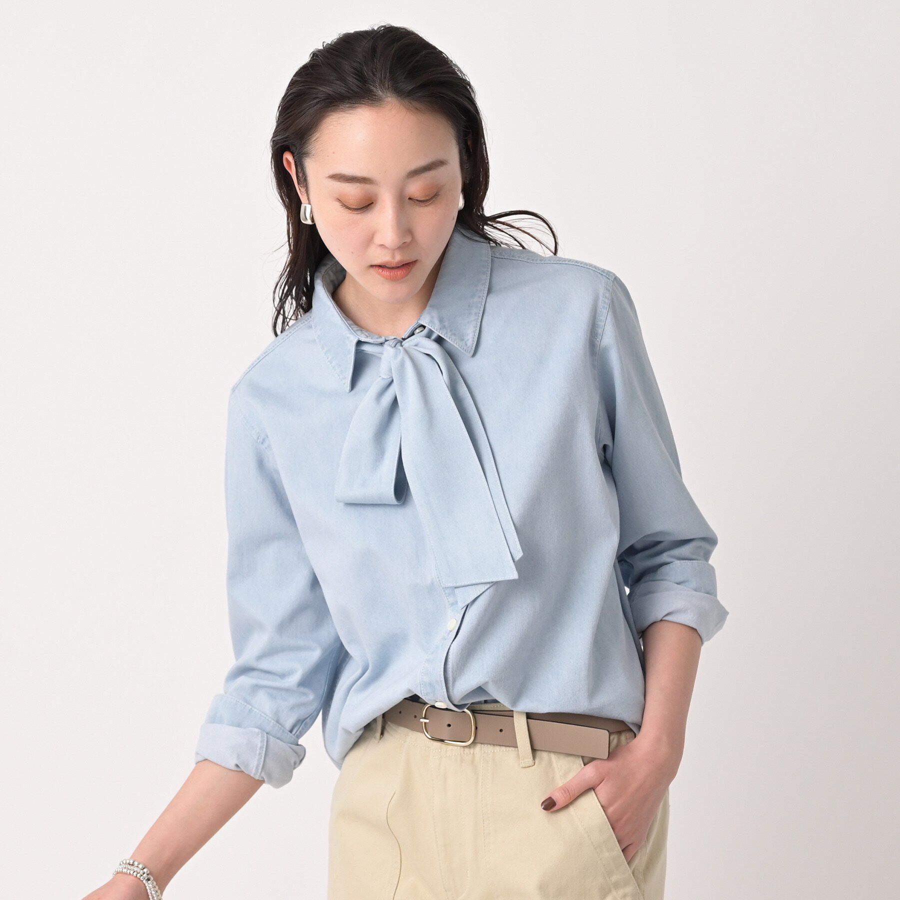 UNTITLED「ライトウェイトデニムブラウス」|シャツ・ブラウス|