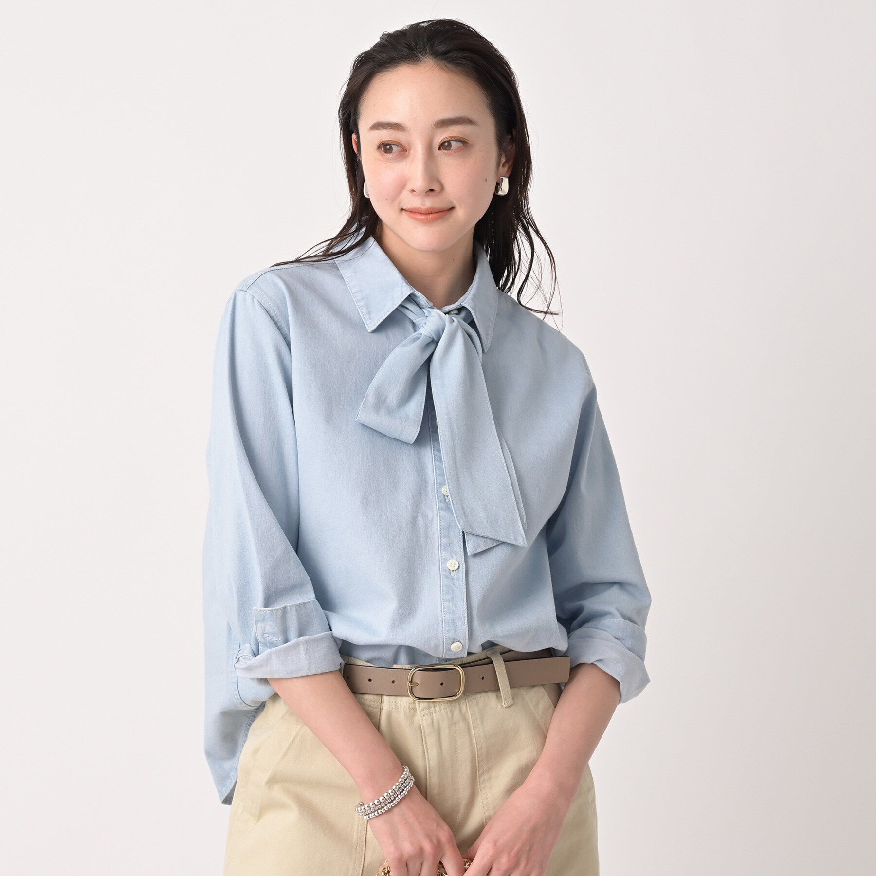 UNTITLED「ライトウェイトデニムブラウス」|シャツ・ブラウス|