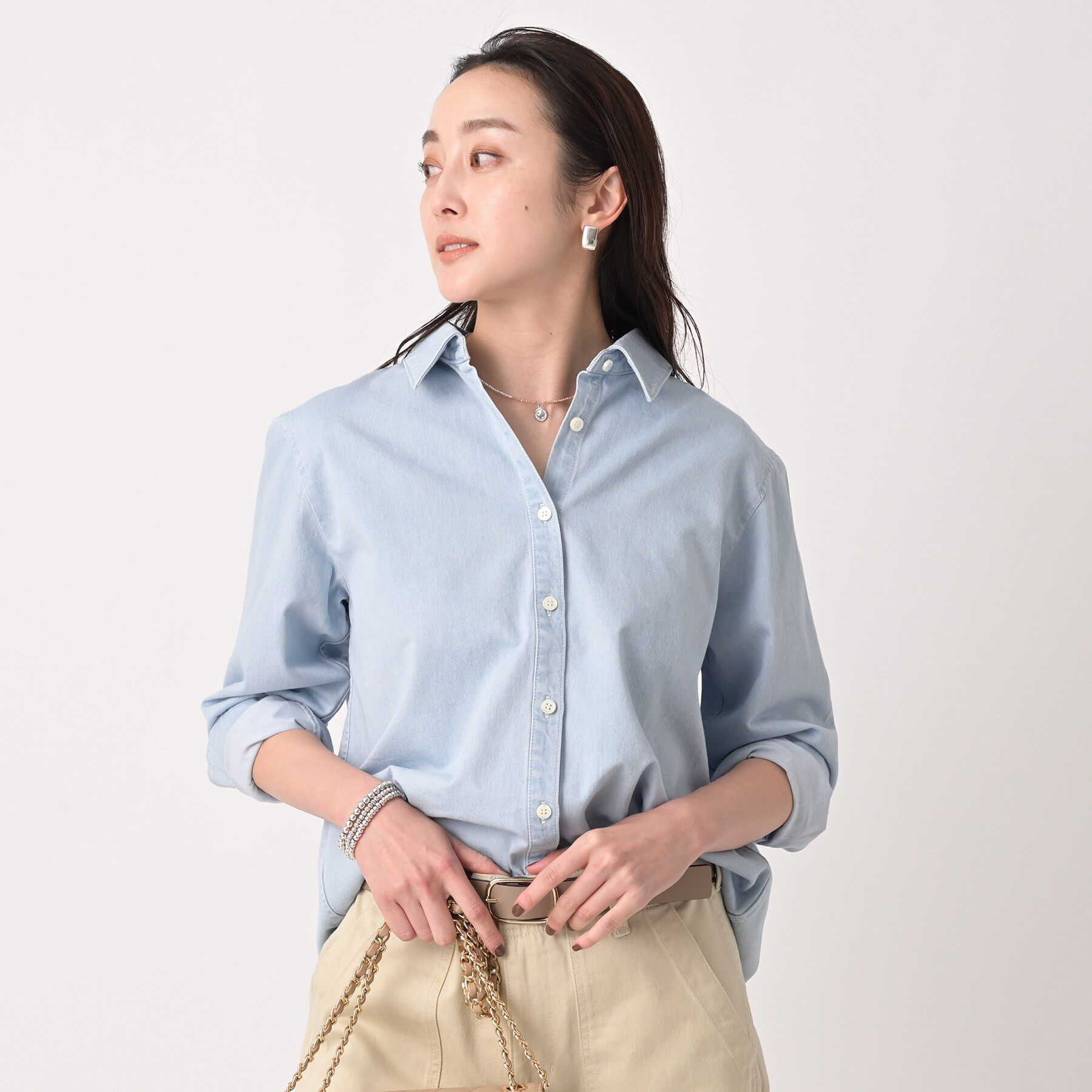 UNTITLED「ライトウェイトデニムブラウス」|シャツ・ブラウス|