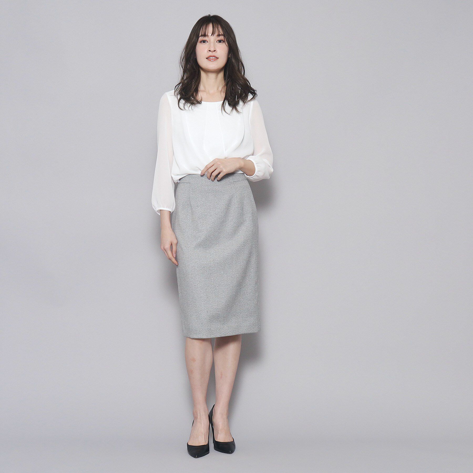 COUP DE CHANCE「【洗える／日本製】ドレープブラウス」|シャツ・ブラウス|