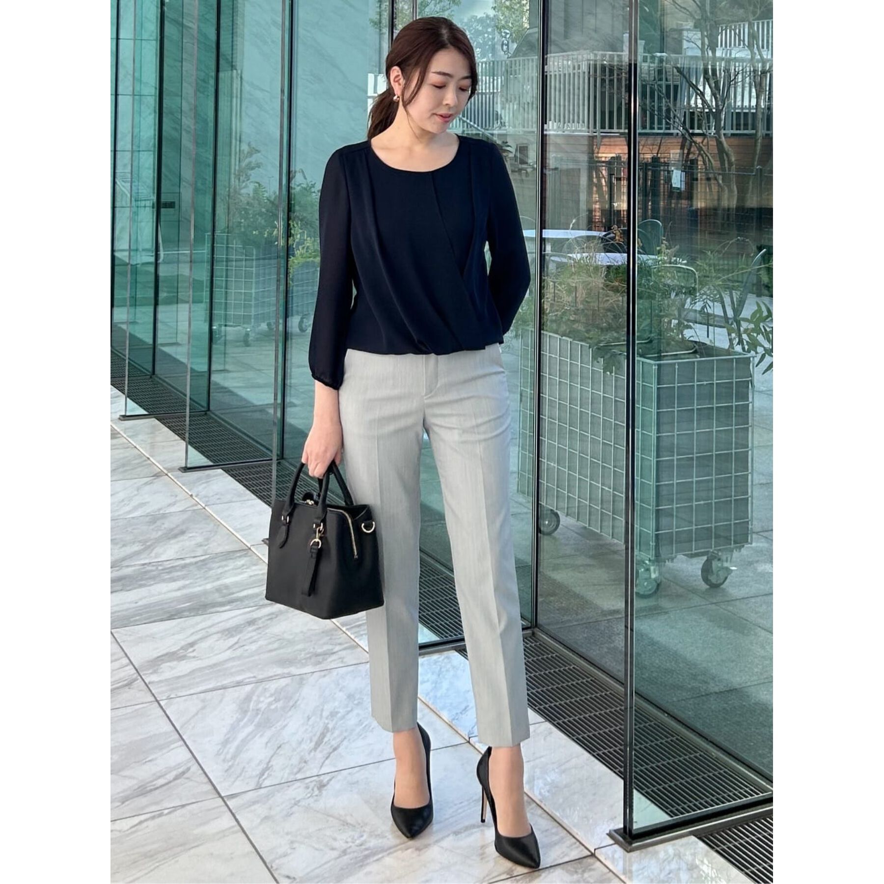 COUP DE CHANCE「【洗える／日本製】ドレープブラウス」|シャツ・ブラウス|