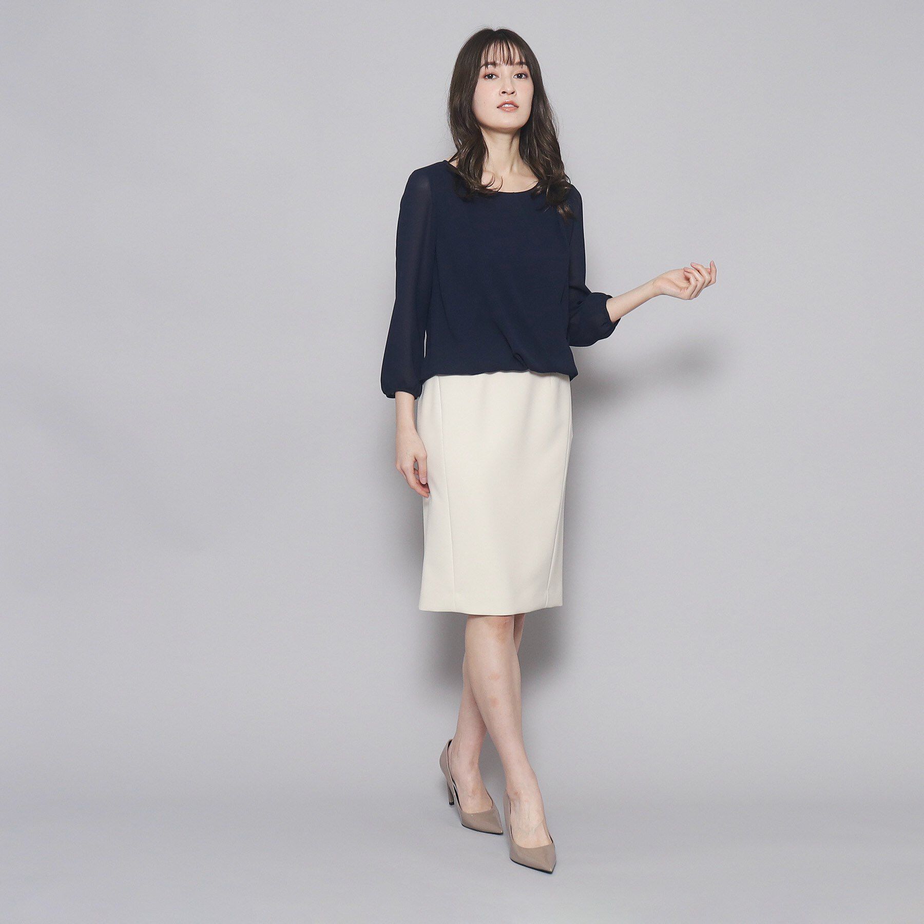 COUP DE CHANCE「【洗える／日本製】ドレープブラウス」|シャツ・ブラウス|