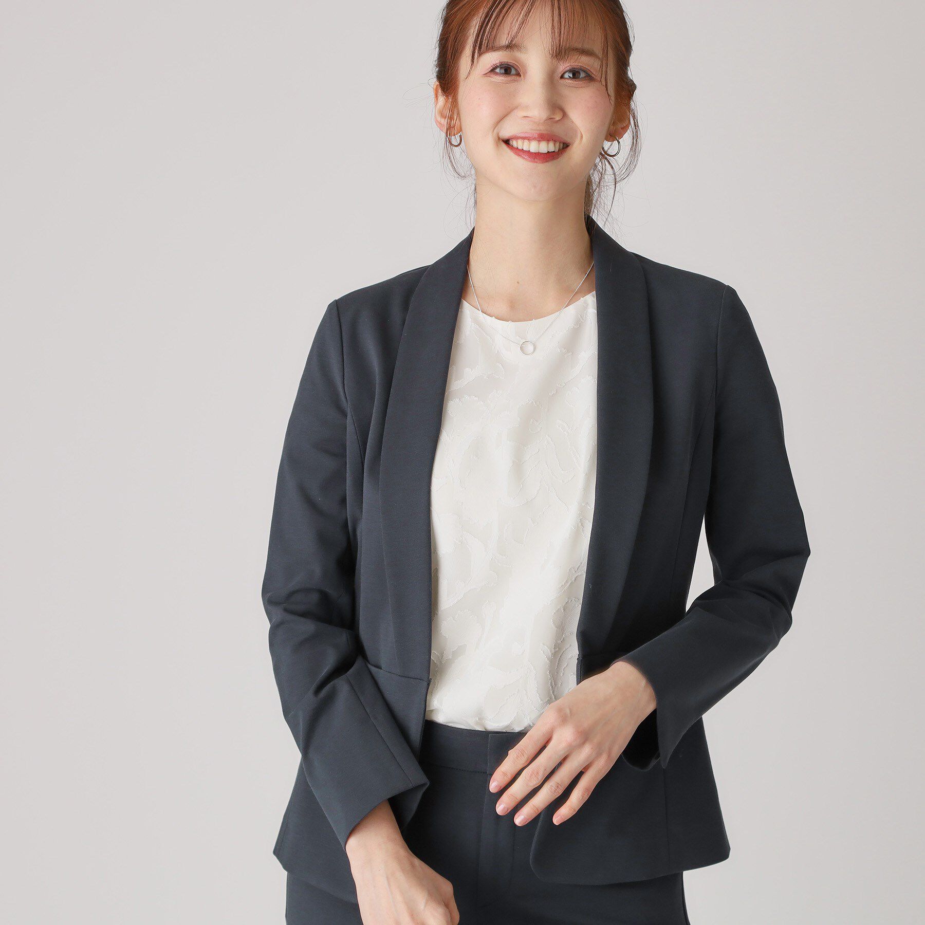 COUP DE CHANCE「【洗える／日本製】ショールカラージャケット」|ノーカラージャケット|