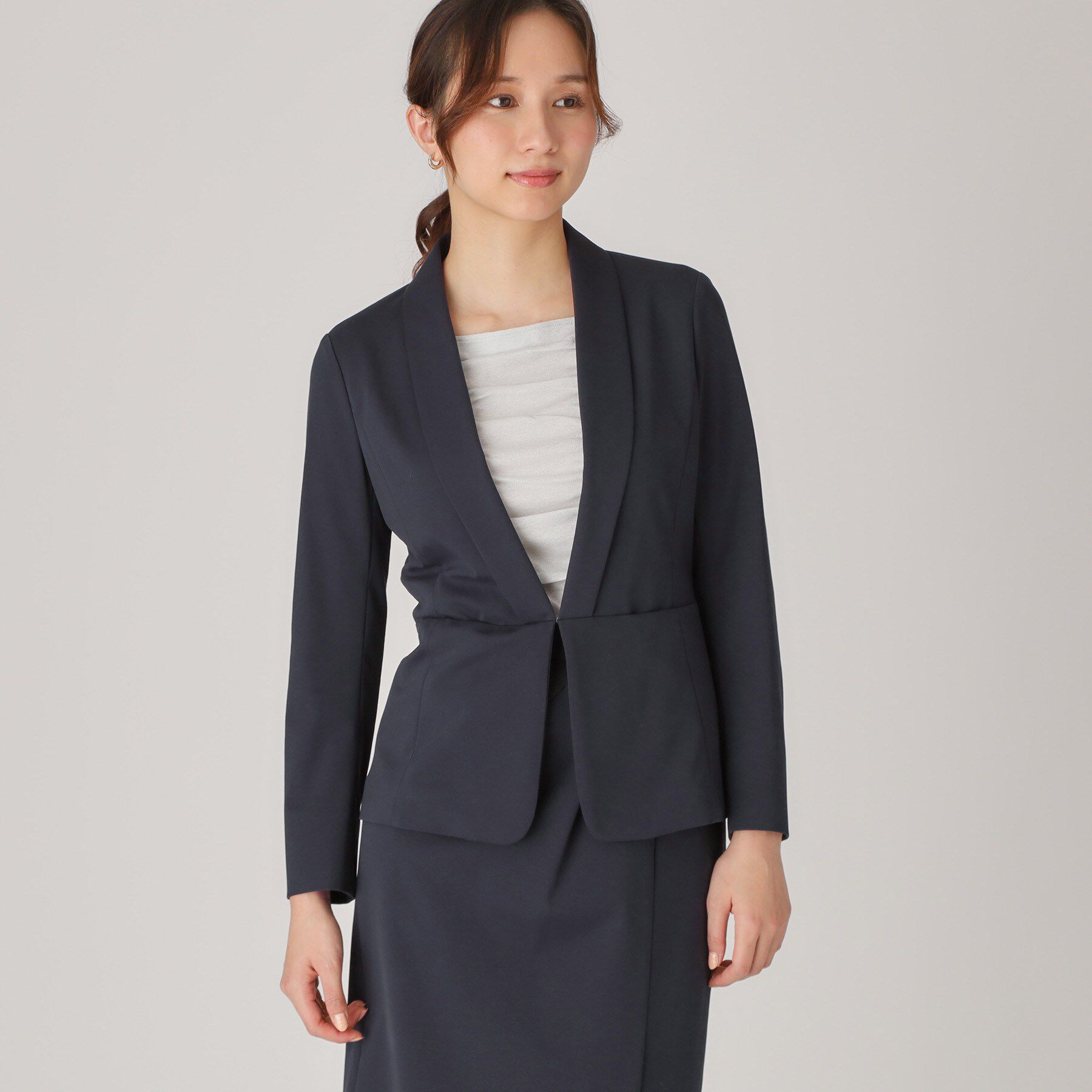 COUP DE CHANCE「【洗える／日本製】ショールカラージャケット」|ノーカラージャケット|