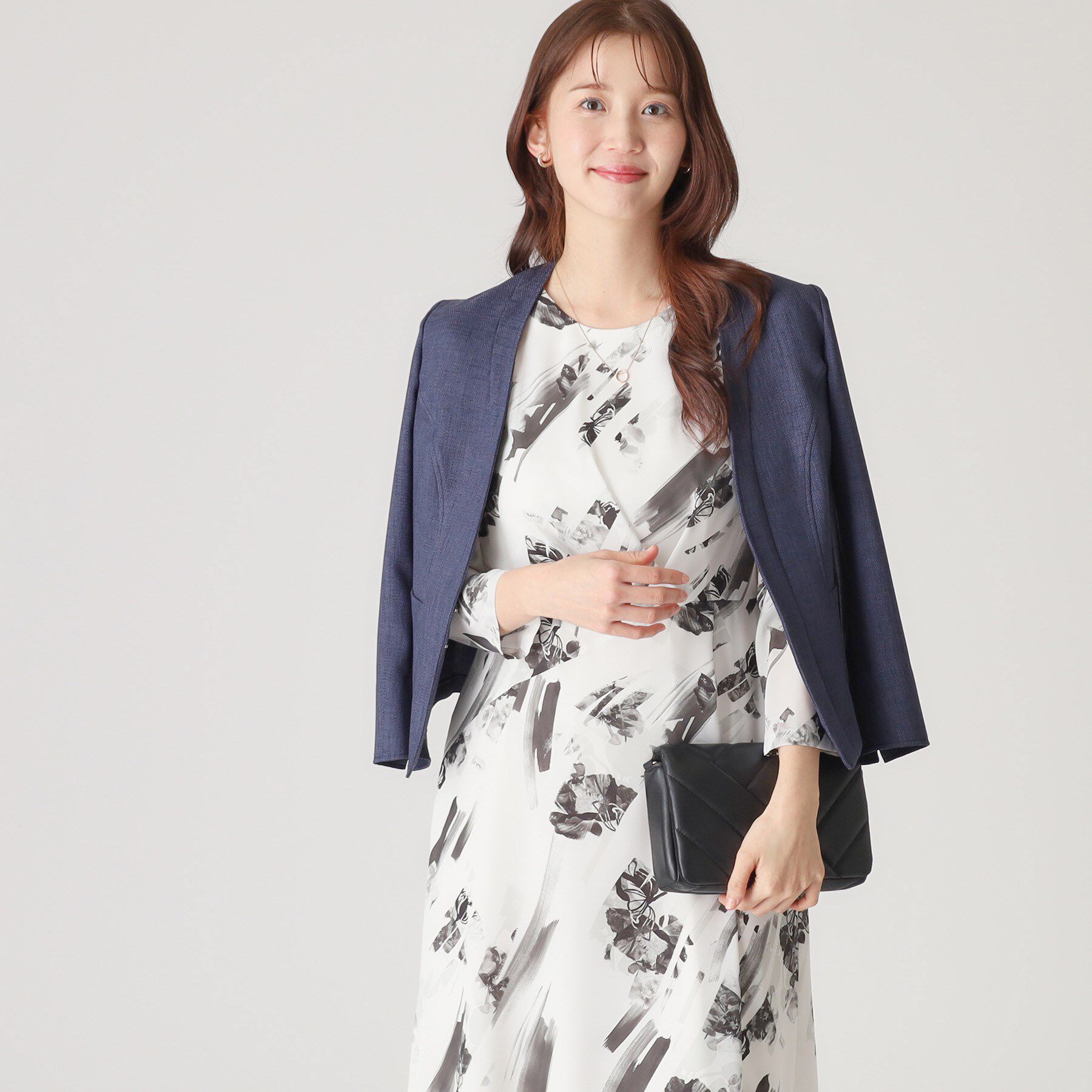 COUP DE CHANCE「【洗える／日本製】変形フラワー柄ワンピース」|ワンピース|