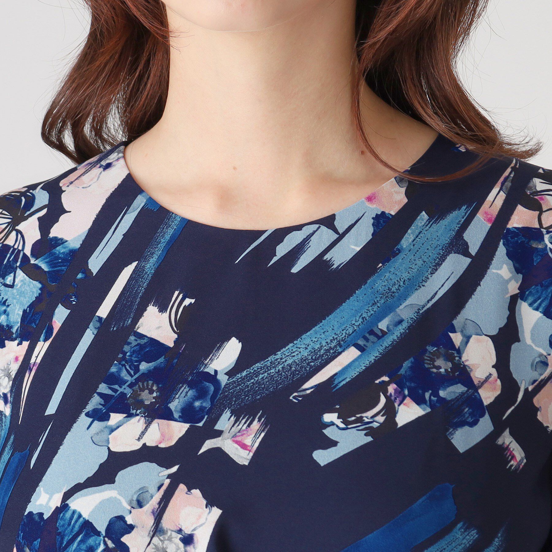 COUP DE CHANCE「【洗える／日本製】変形フラワー柄ワンピース」|ワンピース|