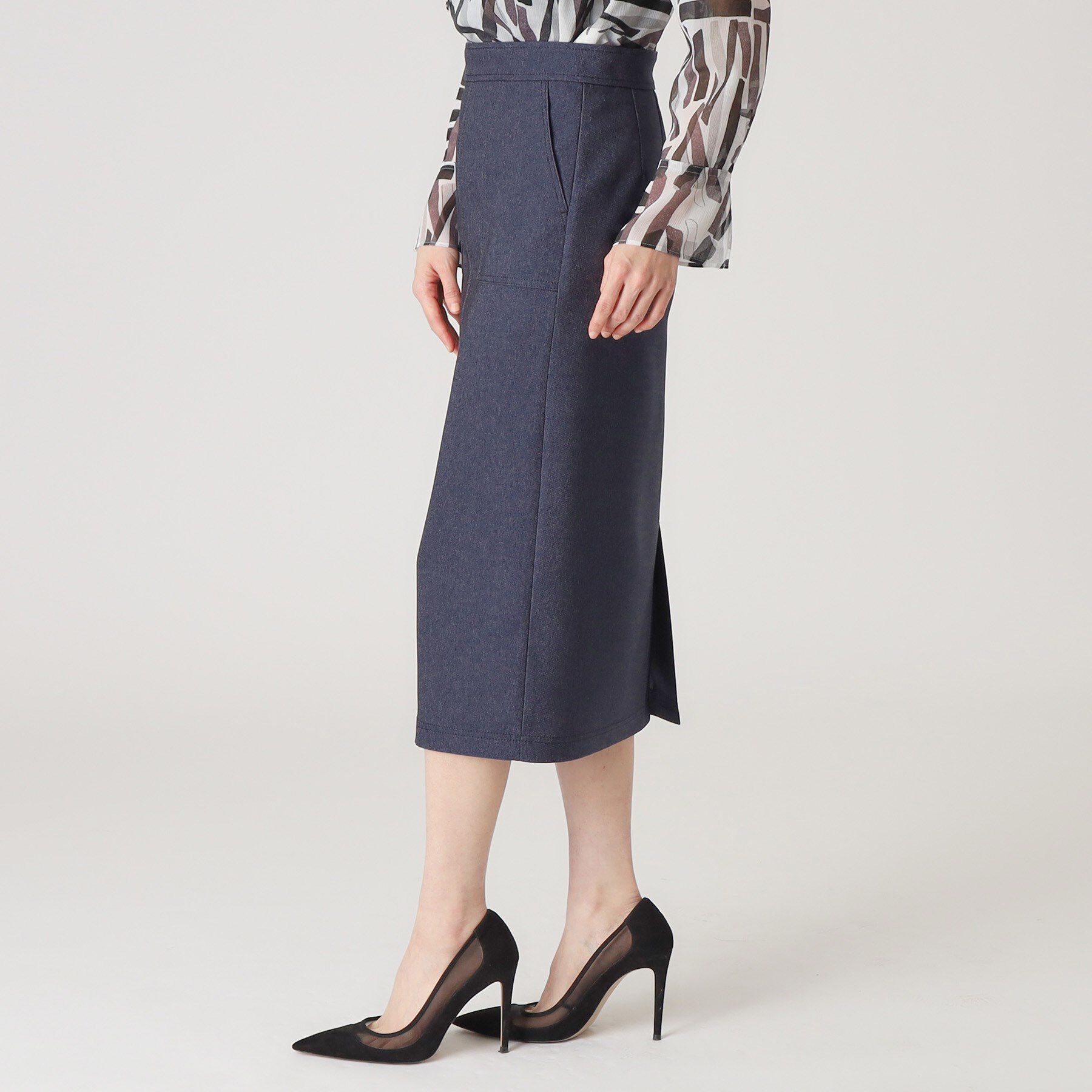 COUP DE CHANCE「【洗える／日本製】デニム調ナロータイトスカート」|スカート|