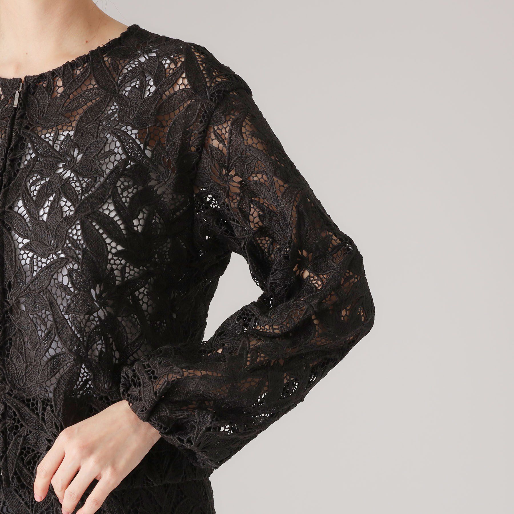 COUP DE CHANCE「【レース／セットアップ可】華やかレースブルゾン」|ブルゾン・スタジャン|