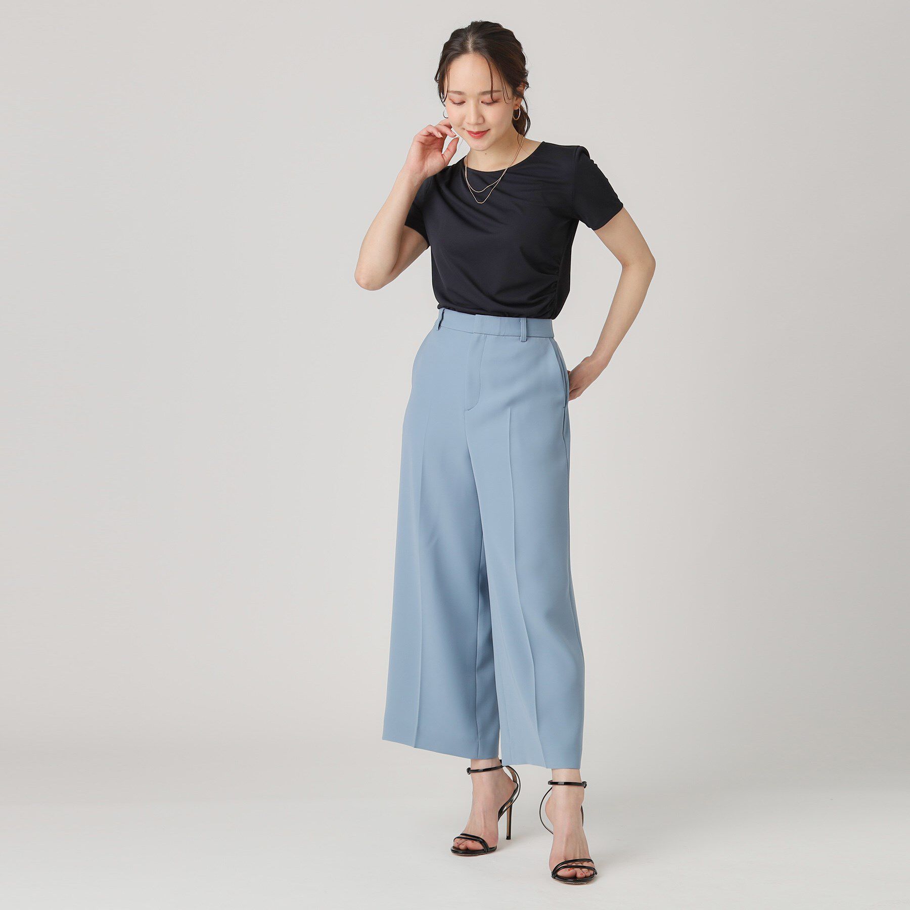 COUP DE CHANCE「【洗える／日本製／裏付き】センタープレス入ワイドパンツ」|その他|