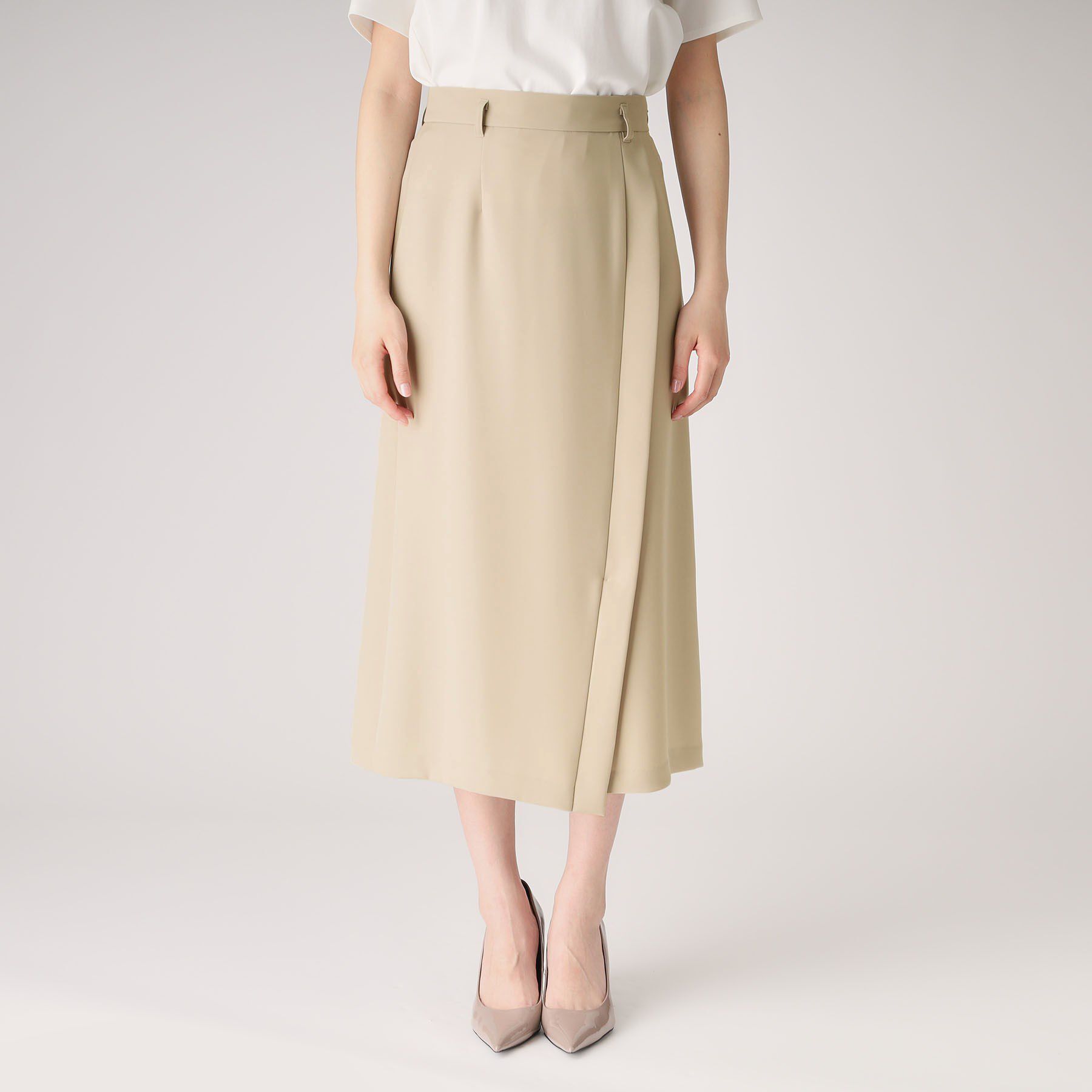 COUP DE CHANCE「【洗える／日本製】ラップ風デザインスカート」|スカート|