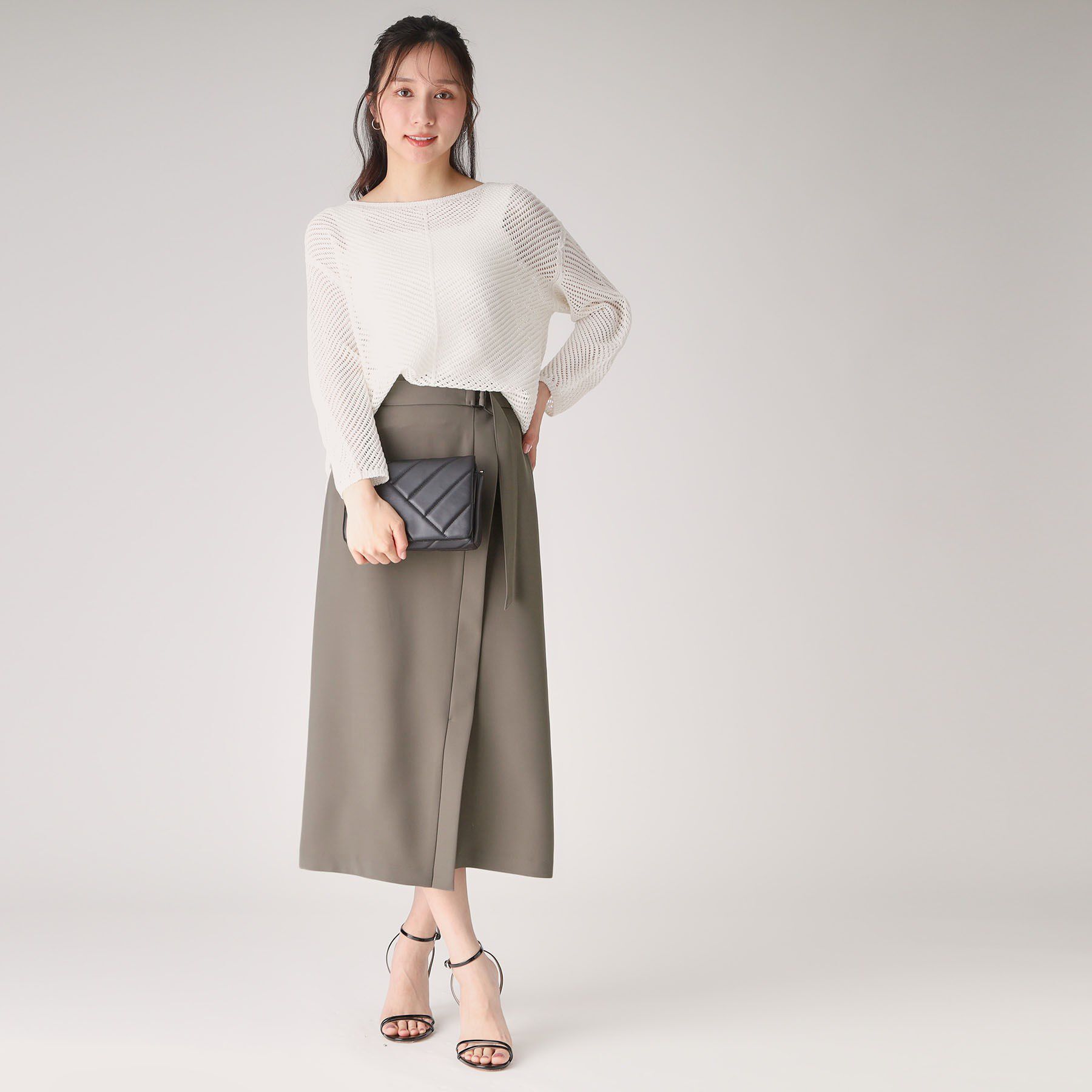 COUP DE CHANCE「【洗える／日本製】ラップ風デザインスカート」|スカート|