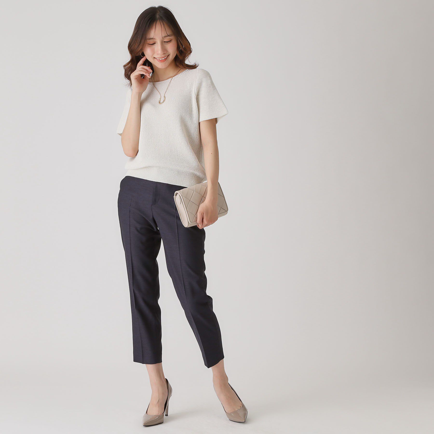 COUP DE CHANCE「【洗える／日本製】ラメ和紙混ニットトップス」|ニット・セーター|