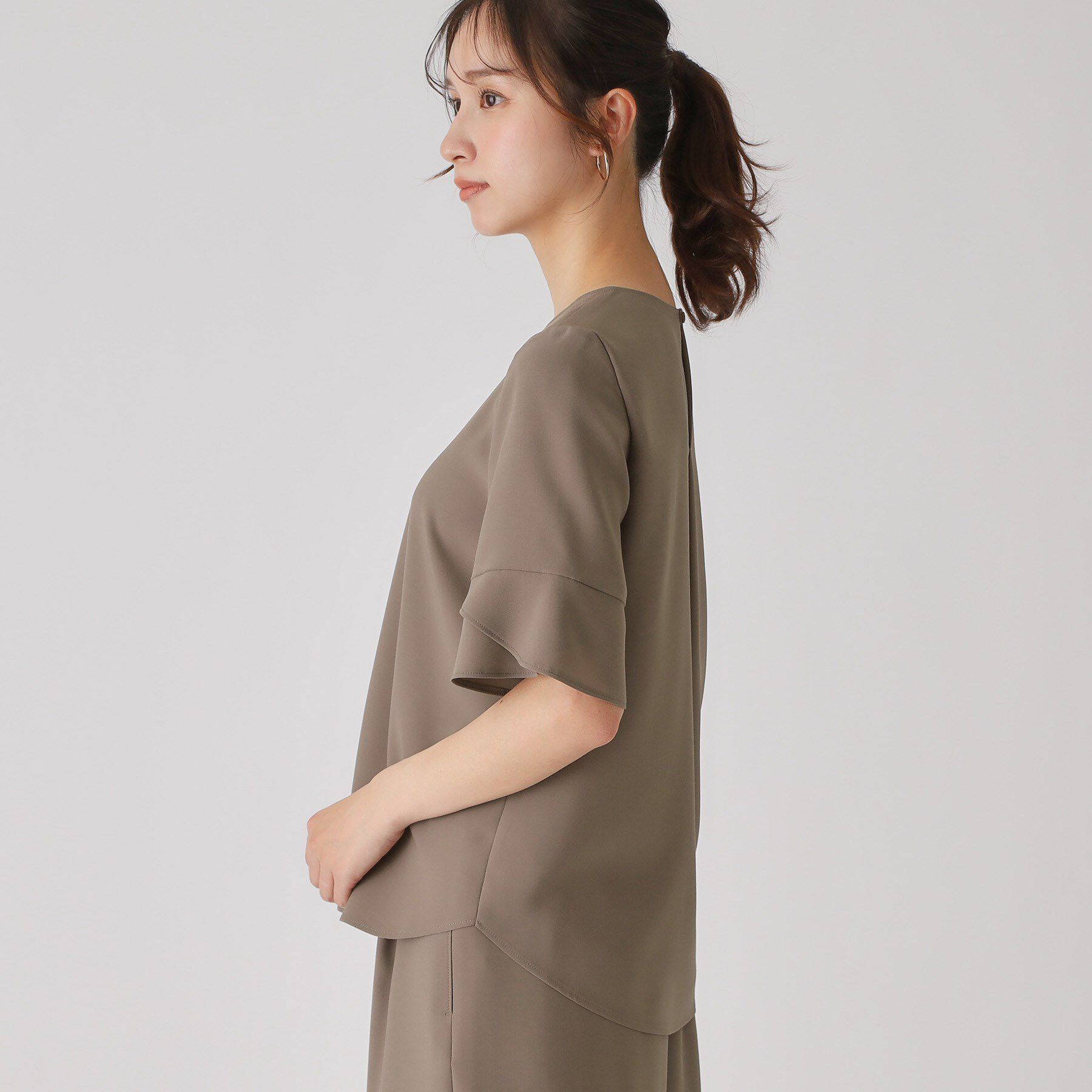 COUP DE CHANCE「【洗える／日本製／清涼感／セットアップ可】袖デザインブラウス」|シャツ・ブラウス|