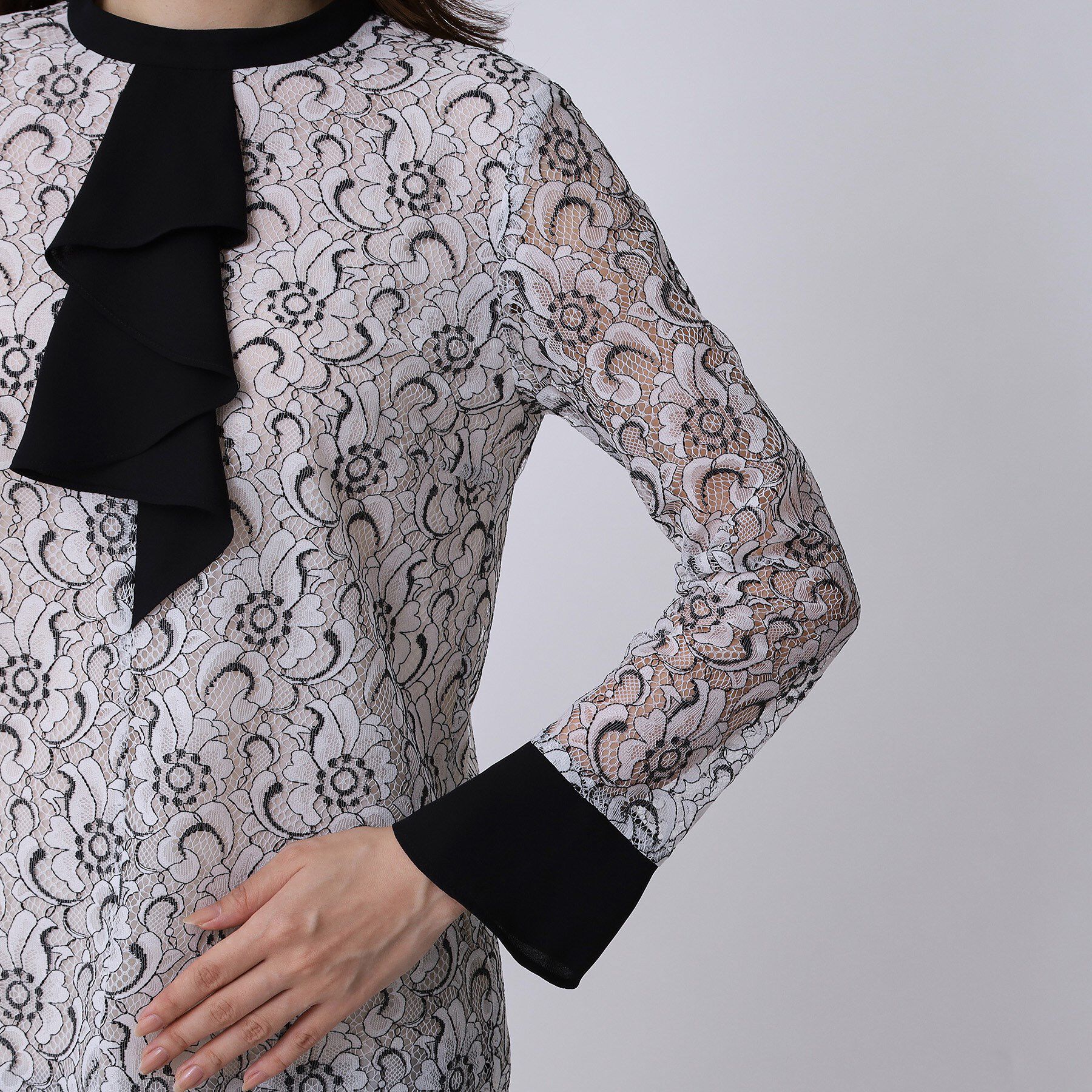 COUP DE CHANCE「【日本製】フラワーレースブラウス」|シャツ・ブラウス|