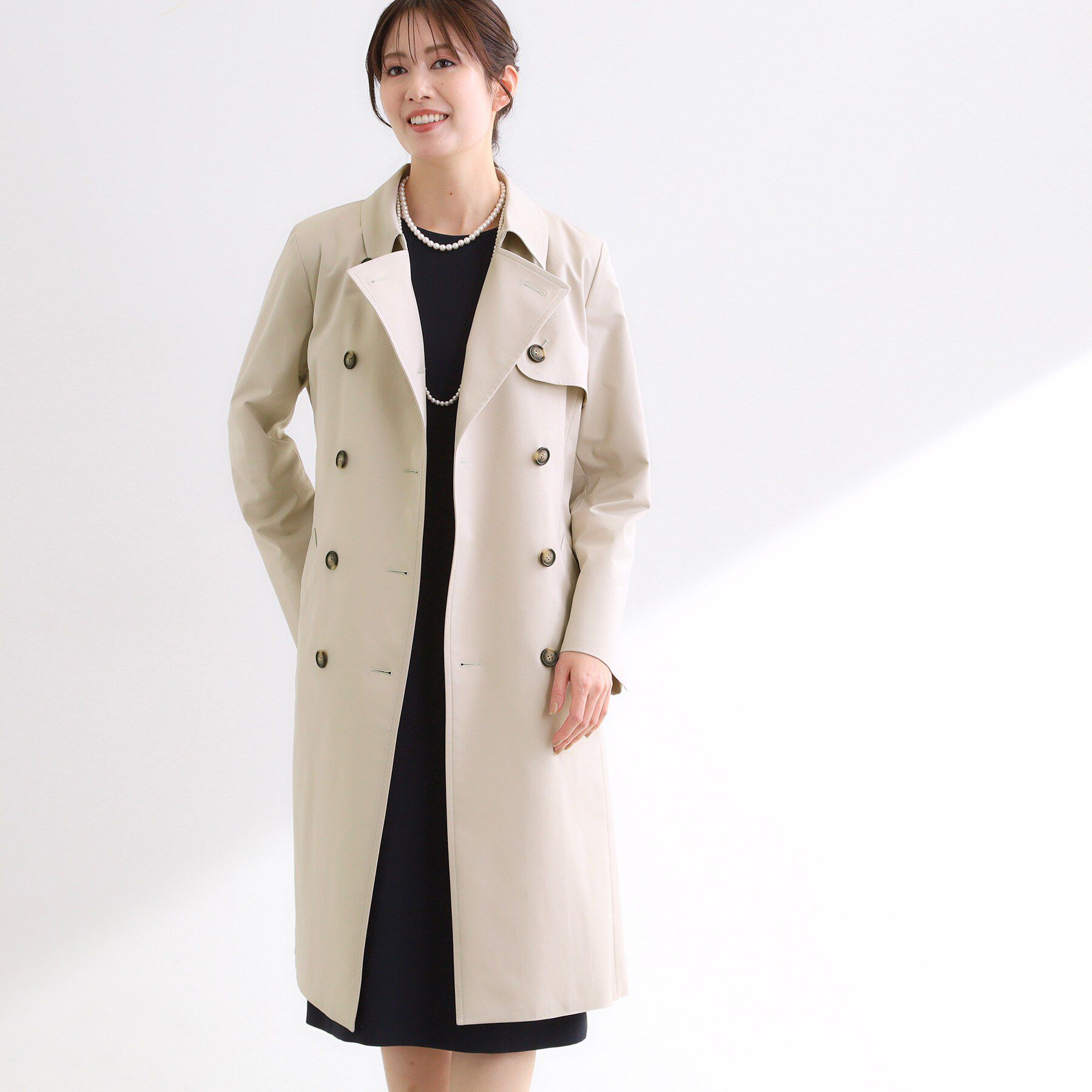 Reflect「【フォーマル／通勤／ライナー取り外し可】中綿ライナー付トレンチコート」|トレンチコート|