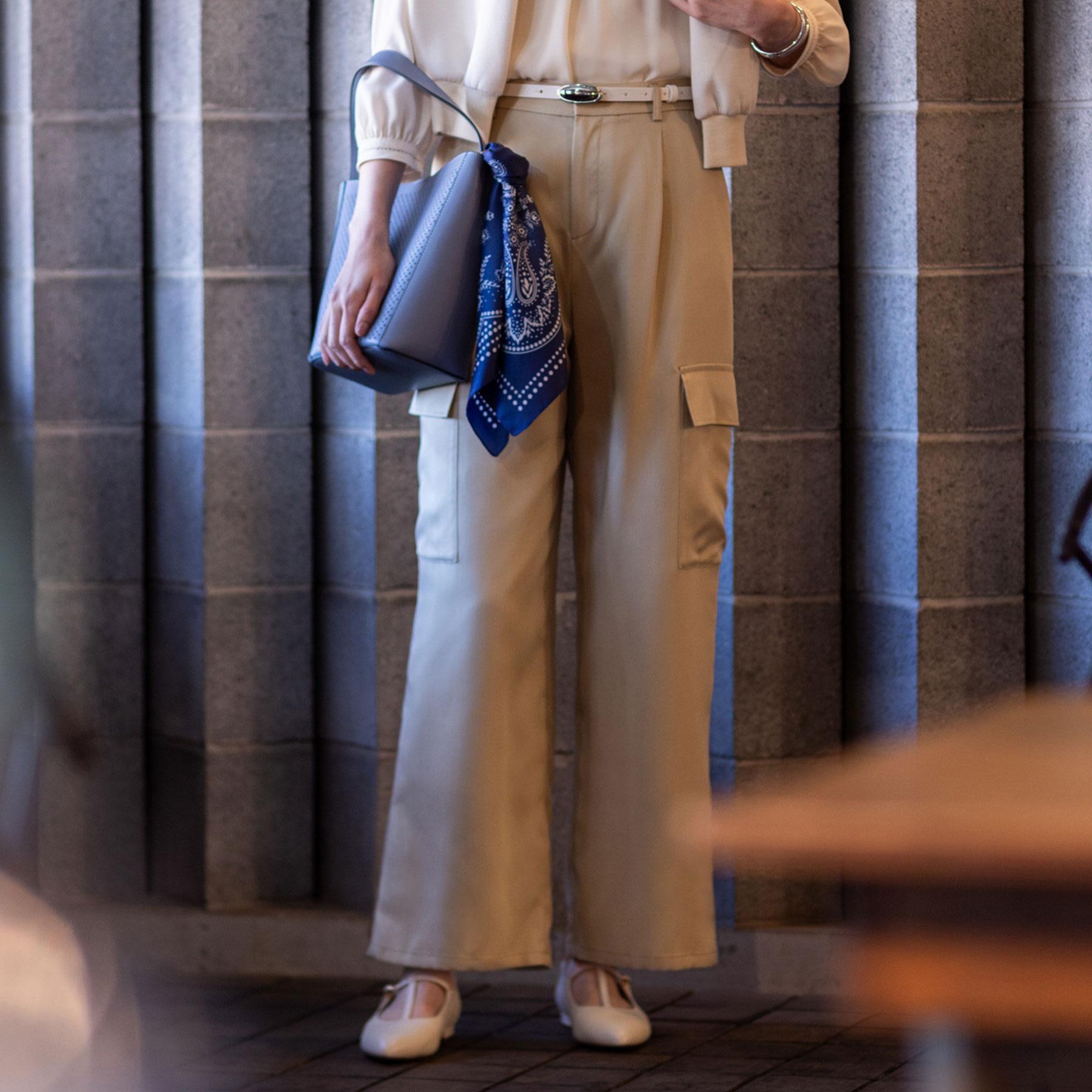 Reflect「ストレートワイドカーゴパンツ」|その他|グレージュ(050)