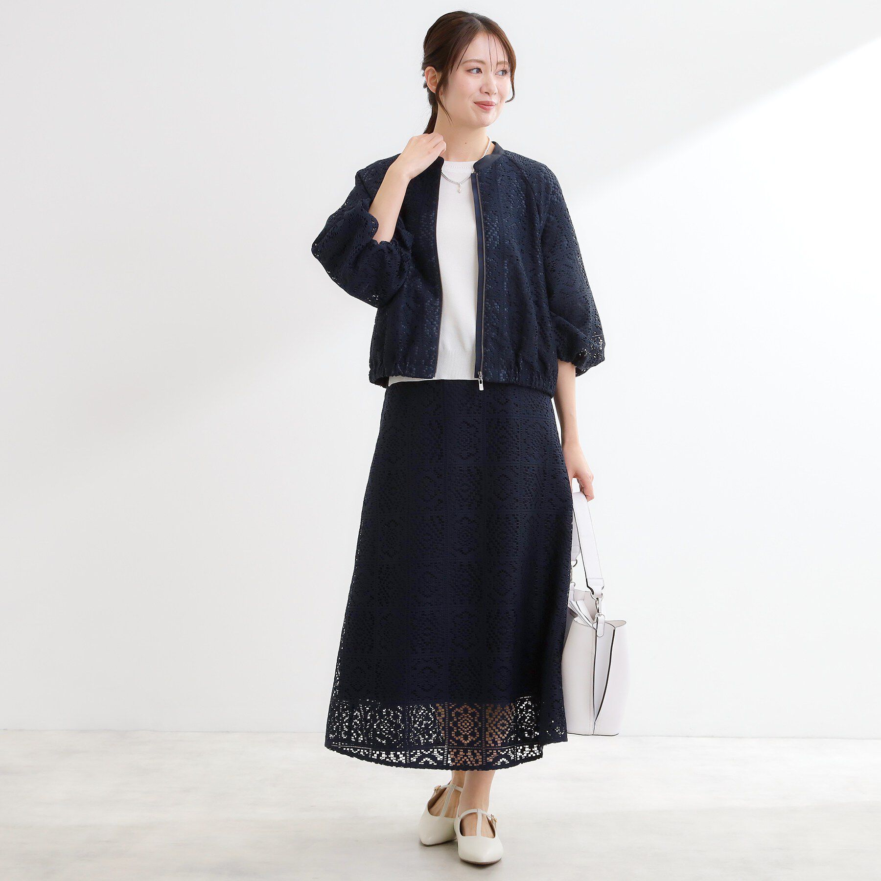 Reflect「【セットアップ可】レースミディアムスカート」|スカート|