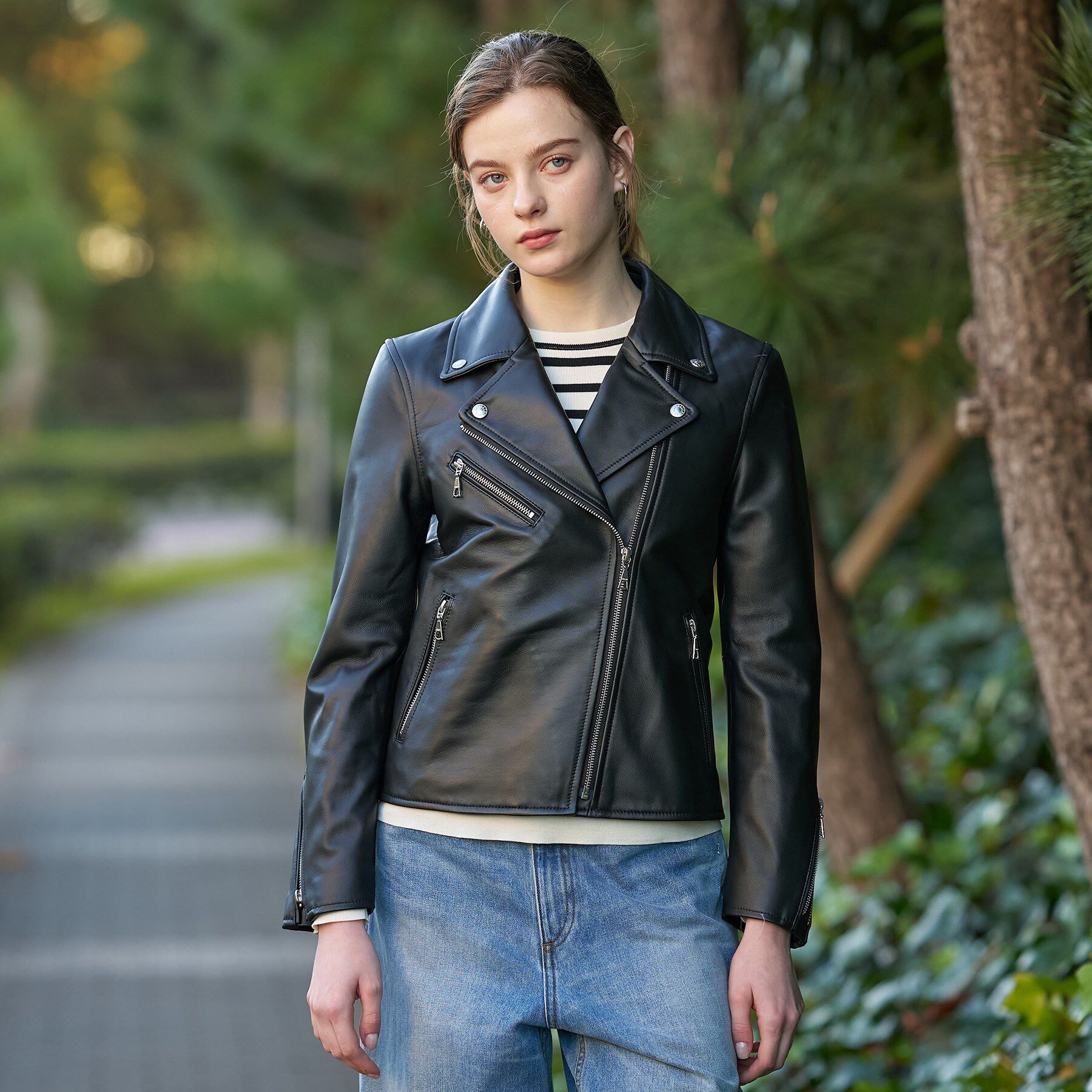 DRESSTERIOR「【本革】レザーダブルライダース」|ライダースジャケット|