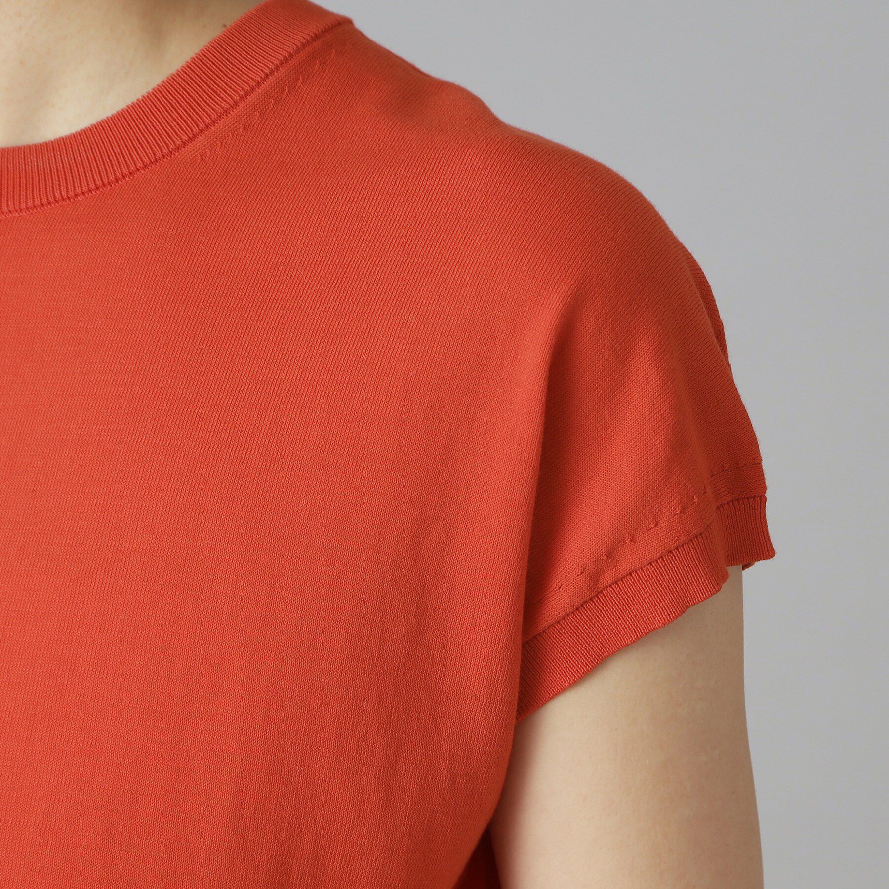 DRESSTERIOR「コットンシルクフレンチスリーブニット」|ニット・セーター|