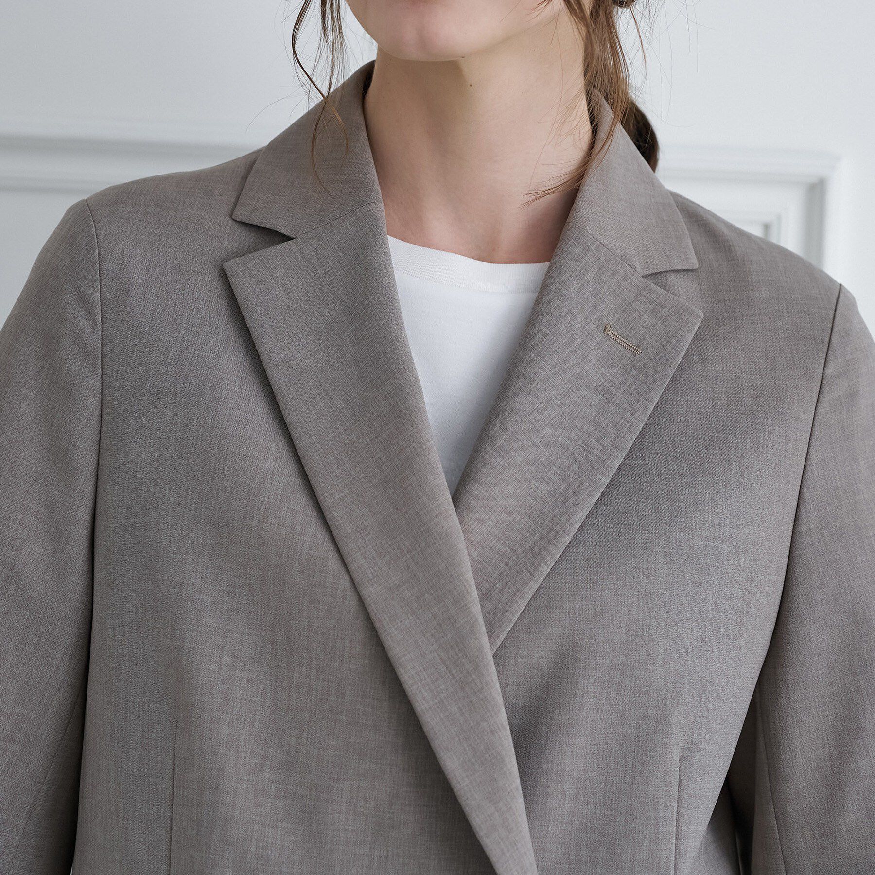 DRESSTERIOR「ウォッシャブルハーフスリーブダブルジャケット」|テーラードジャケット|