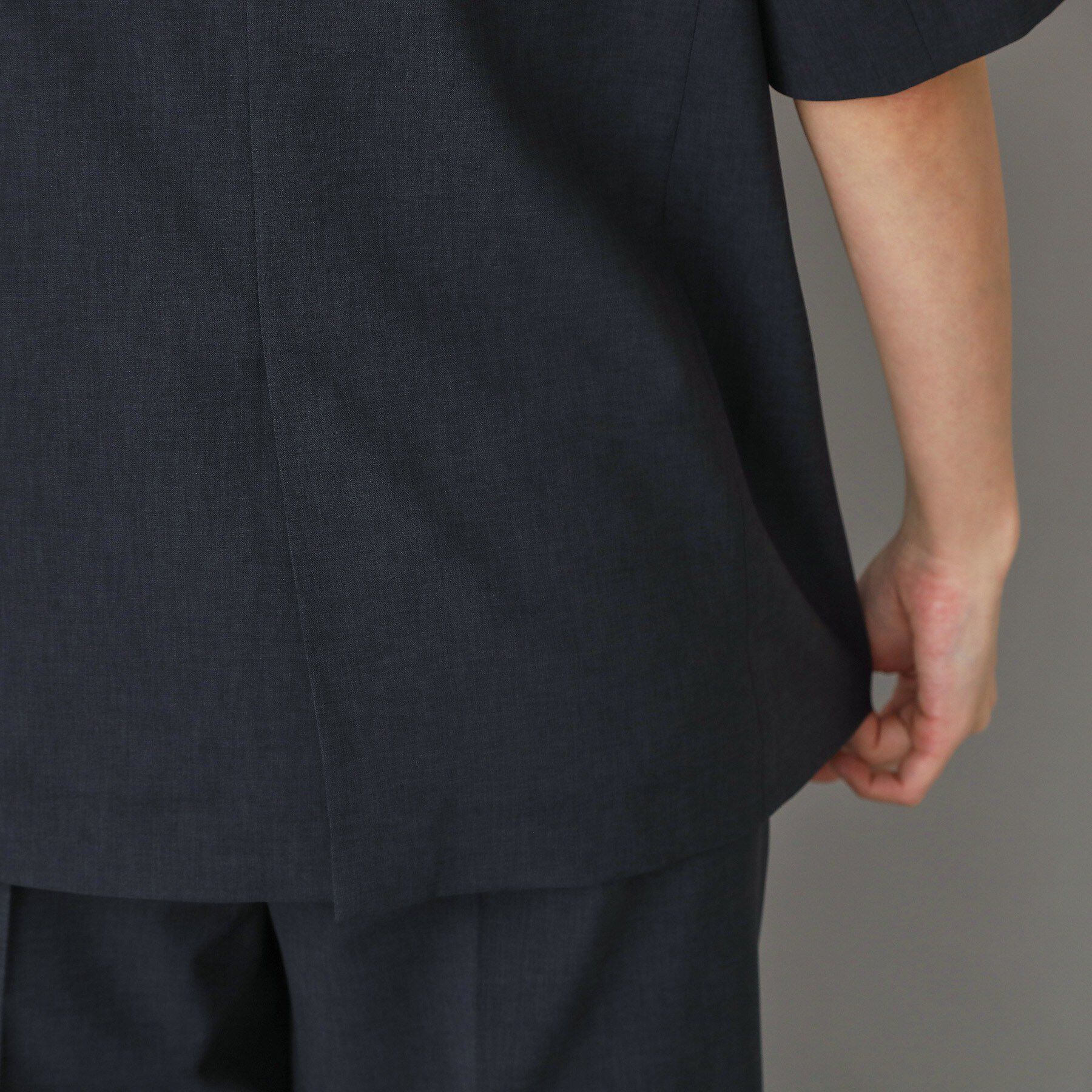 DRESSTERIOR「ウォッシャブルハーフスリーブダブルジャケット」|テーラードジャケット|