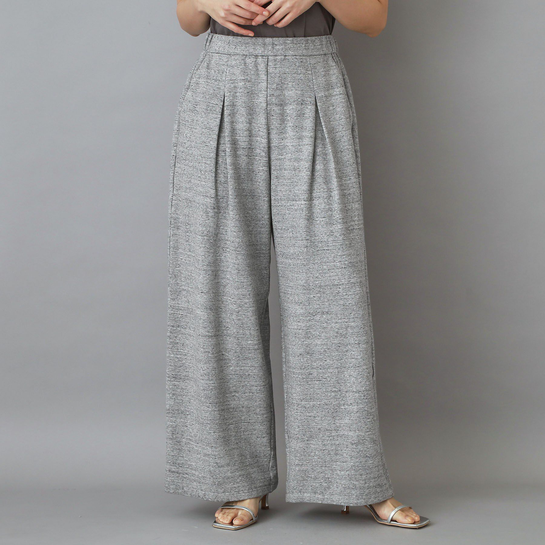 DRESSTERIOR「フレンチテリーワイドパンツ」|その他|グレー(012)