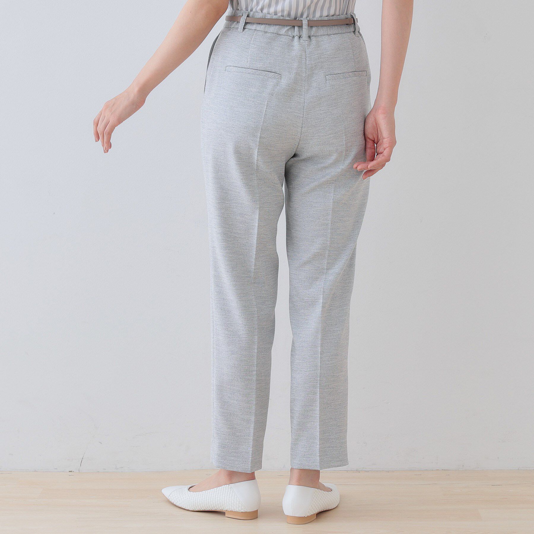 INDIVI「【こなれSETUP】リネンライクテーパードパンツ」|その他|