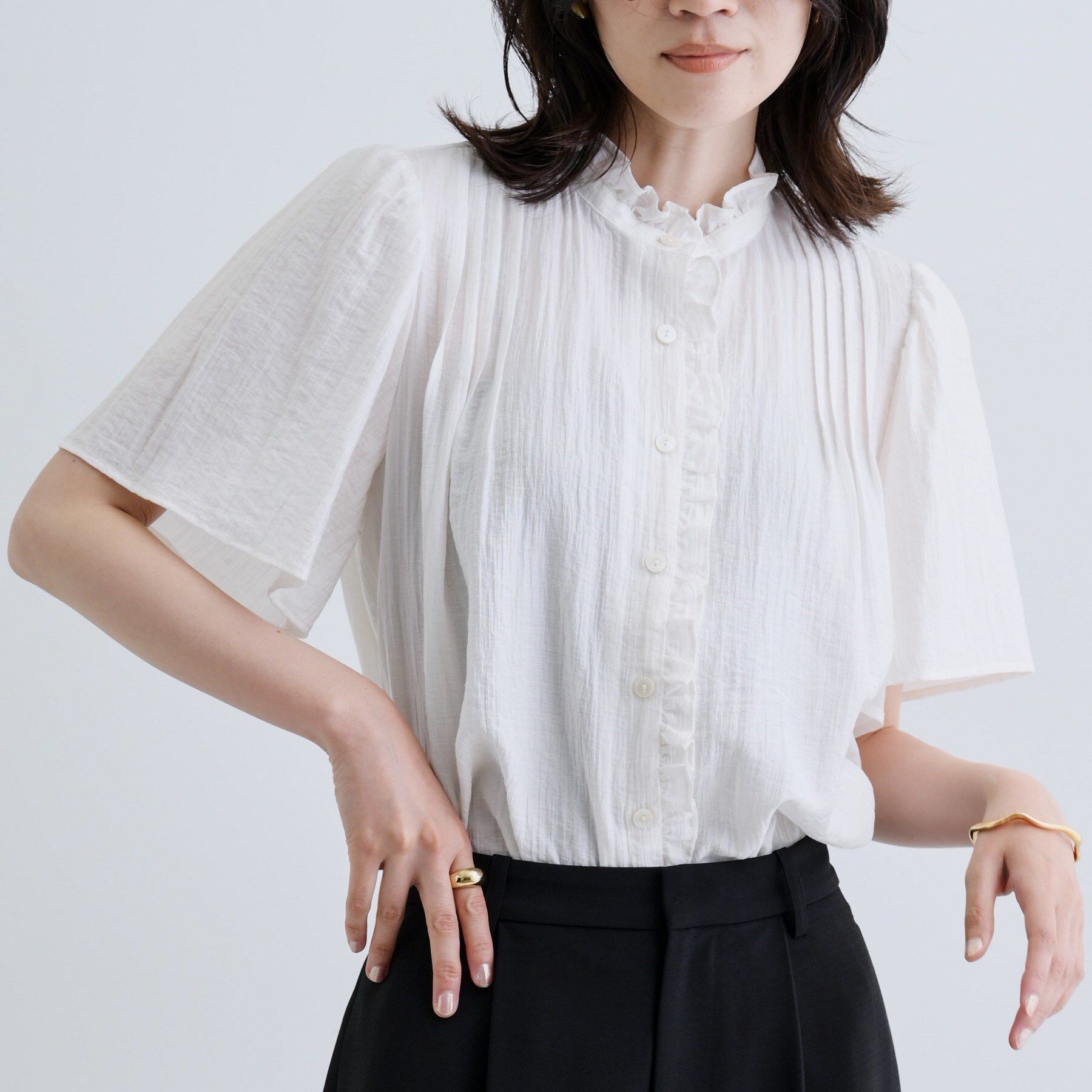 GALLEST「フレアスリーブブラウス」|シャツ・ブラウス|